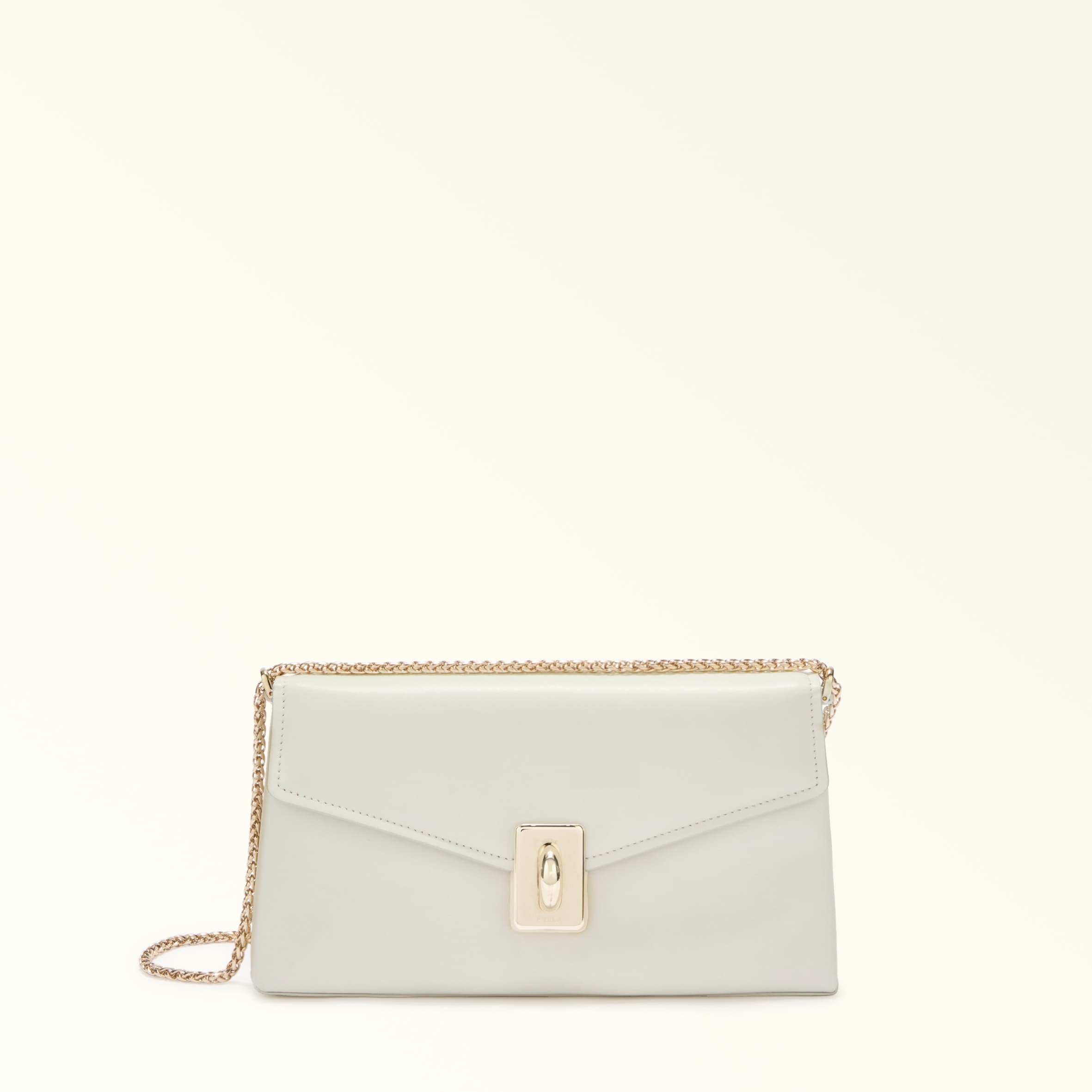 Furla Meridiana Borsa A Tracolla M Panna Bianco Pelle Di Vitello Bologna Donna