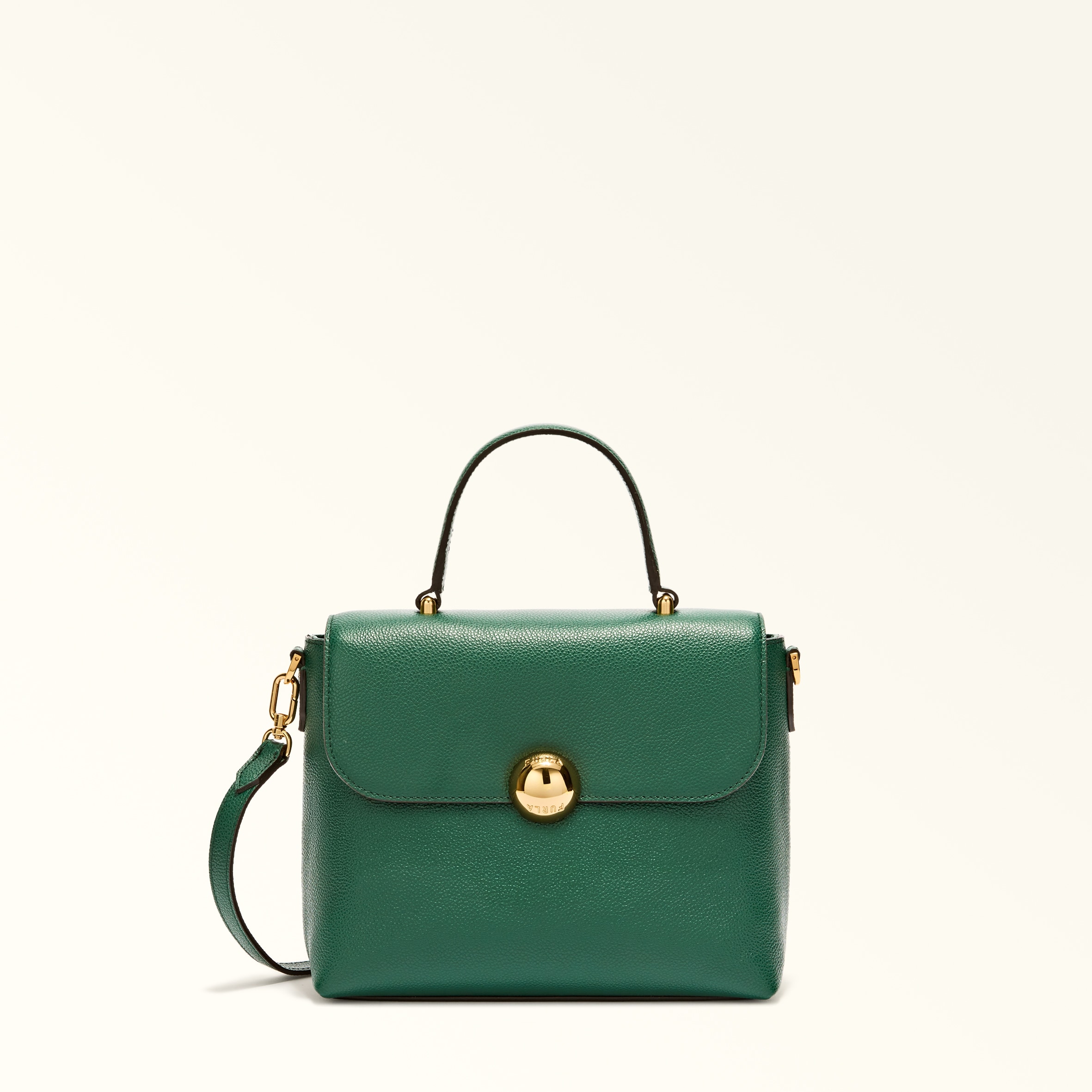 Furla Moonlight Borsa A Mano S Botanical Green Pelle Di Vitello Notte Donna