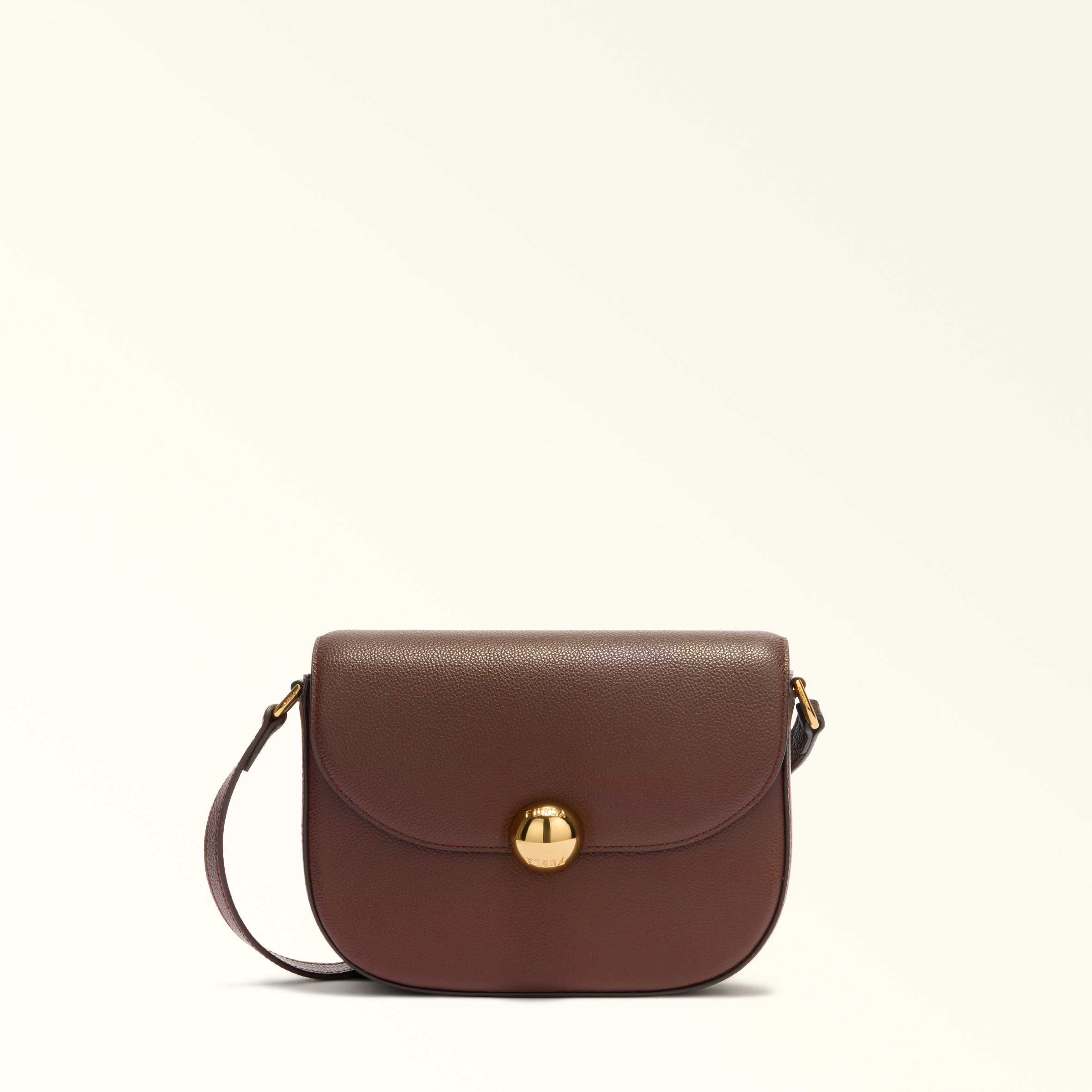Furla Donna Marrone Moonlight Borsa A Tracolla S Cioccolato Pelle Di Vitello Notte