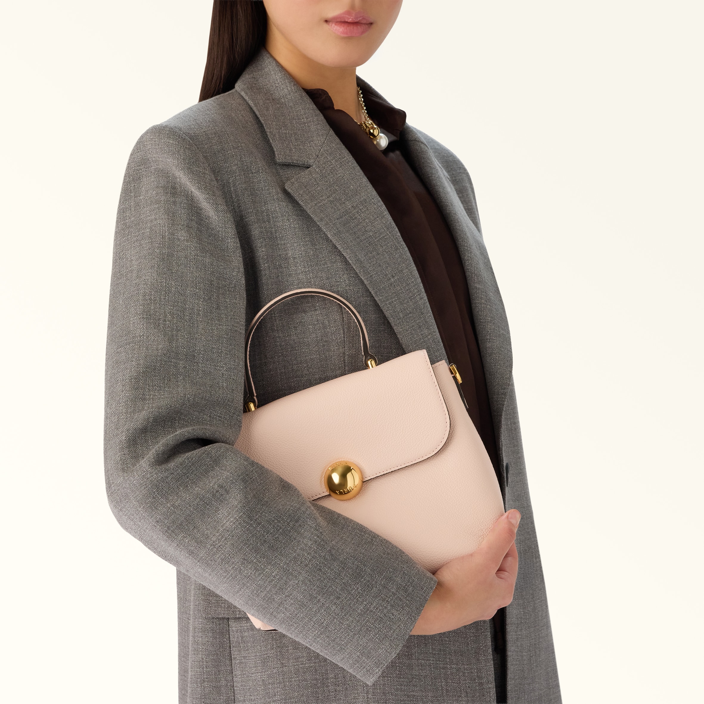 FURLA マイハイパー　ベージュ Top Handle S DUSTY PINK Furla Moonlight | Furla US