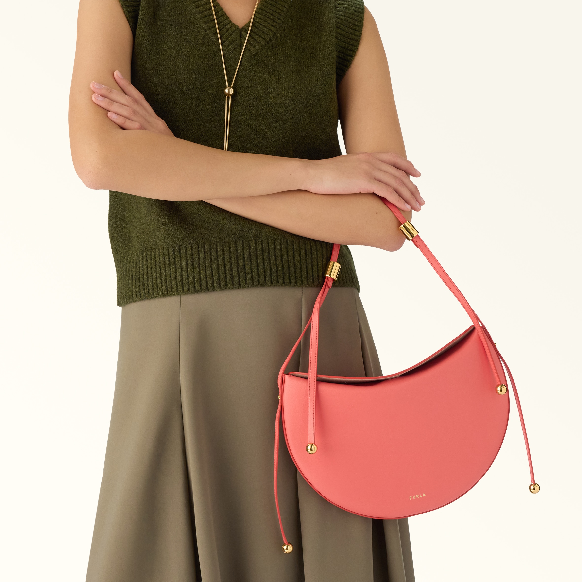 Shoulder Bag M APERITIVO Furla Moonstone | Furla US