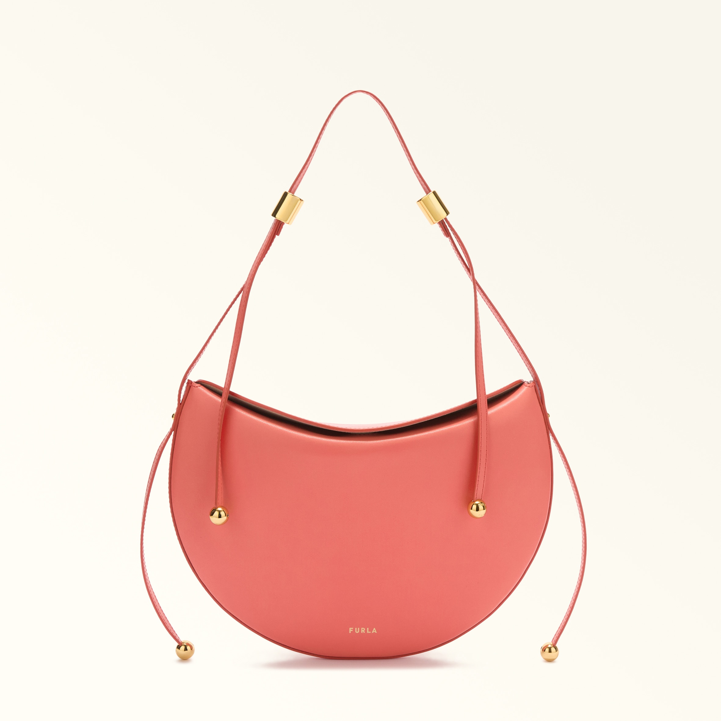 Furla Moonstone Shoulder Bag S Aperitivo Orange Sidney Calf Leather Woman