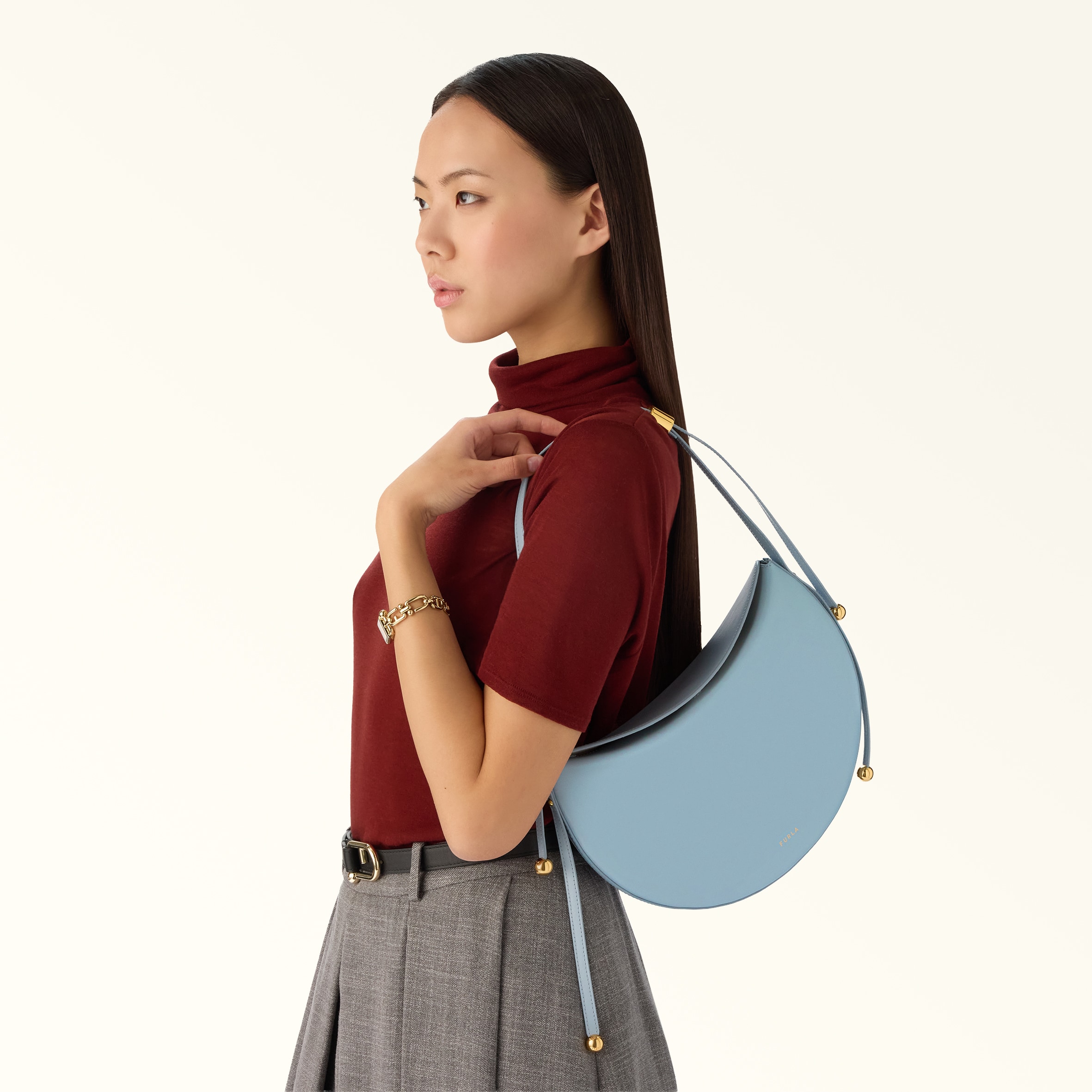 【美品】FURLA フルラ　ハイパーM (MOON STONE） Shoulder Bag M M1 RED Furla Moonstone | Furla US