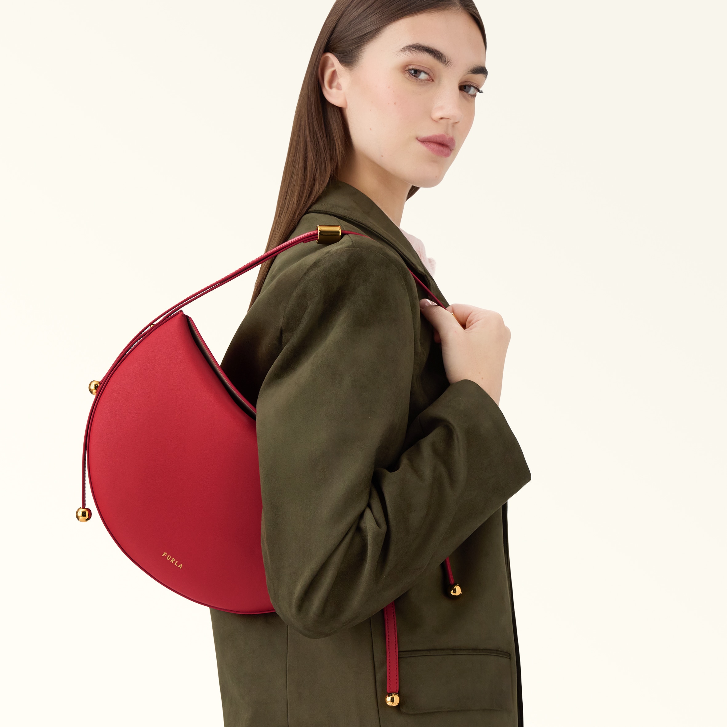 Shoulder Bag S M1 RED Furla Moonstone | Furla US
