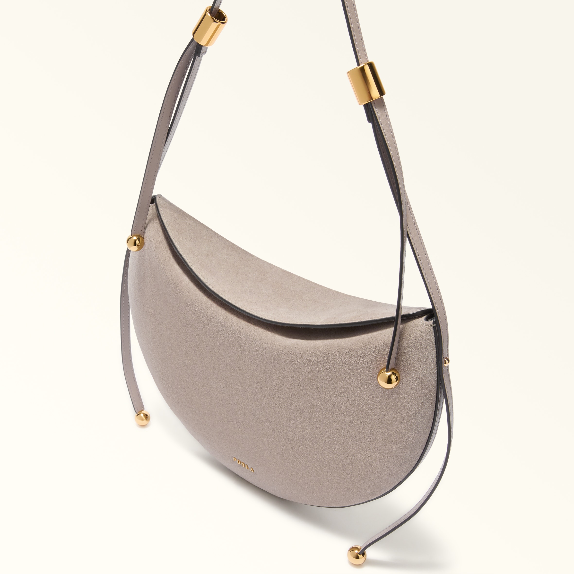 Borsa A Spalla M Toni Linen Furla Moonstone