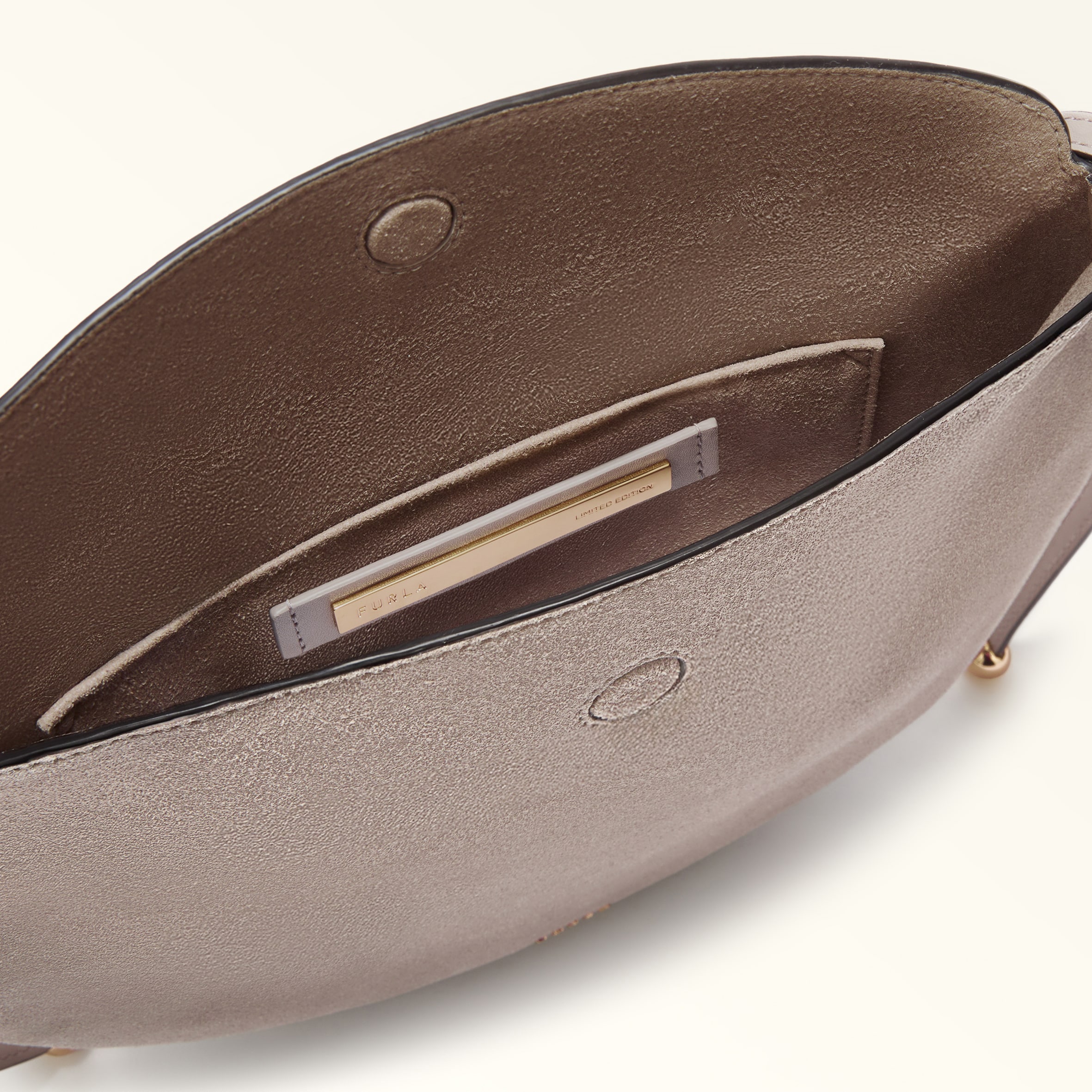 Borsa A Spalla M Toni Linen Furla Moonstone