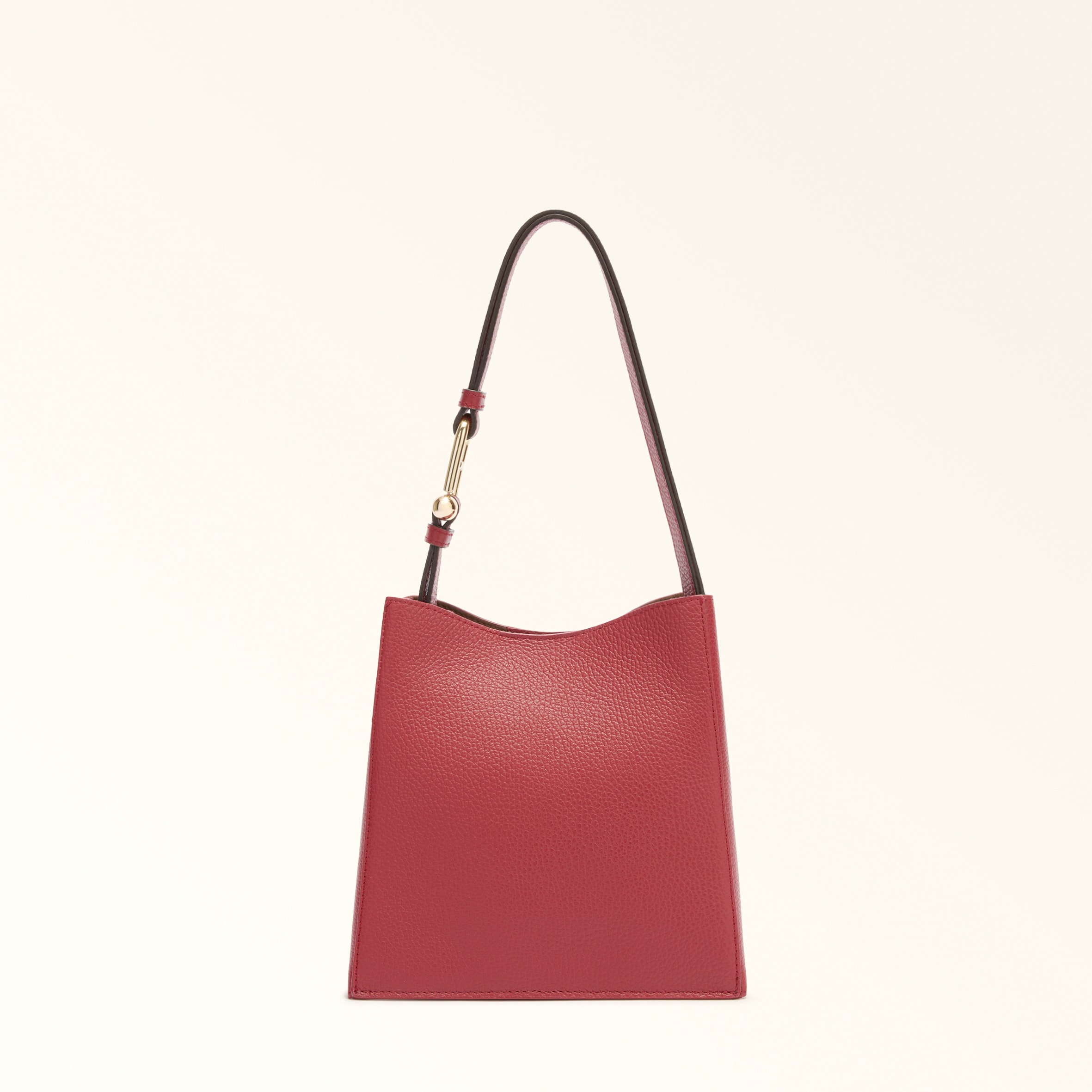Furla Nuvola Borsa A Secchiello Mini Rubino Rosso Pelle Di Vitello Granata Donna In Red