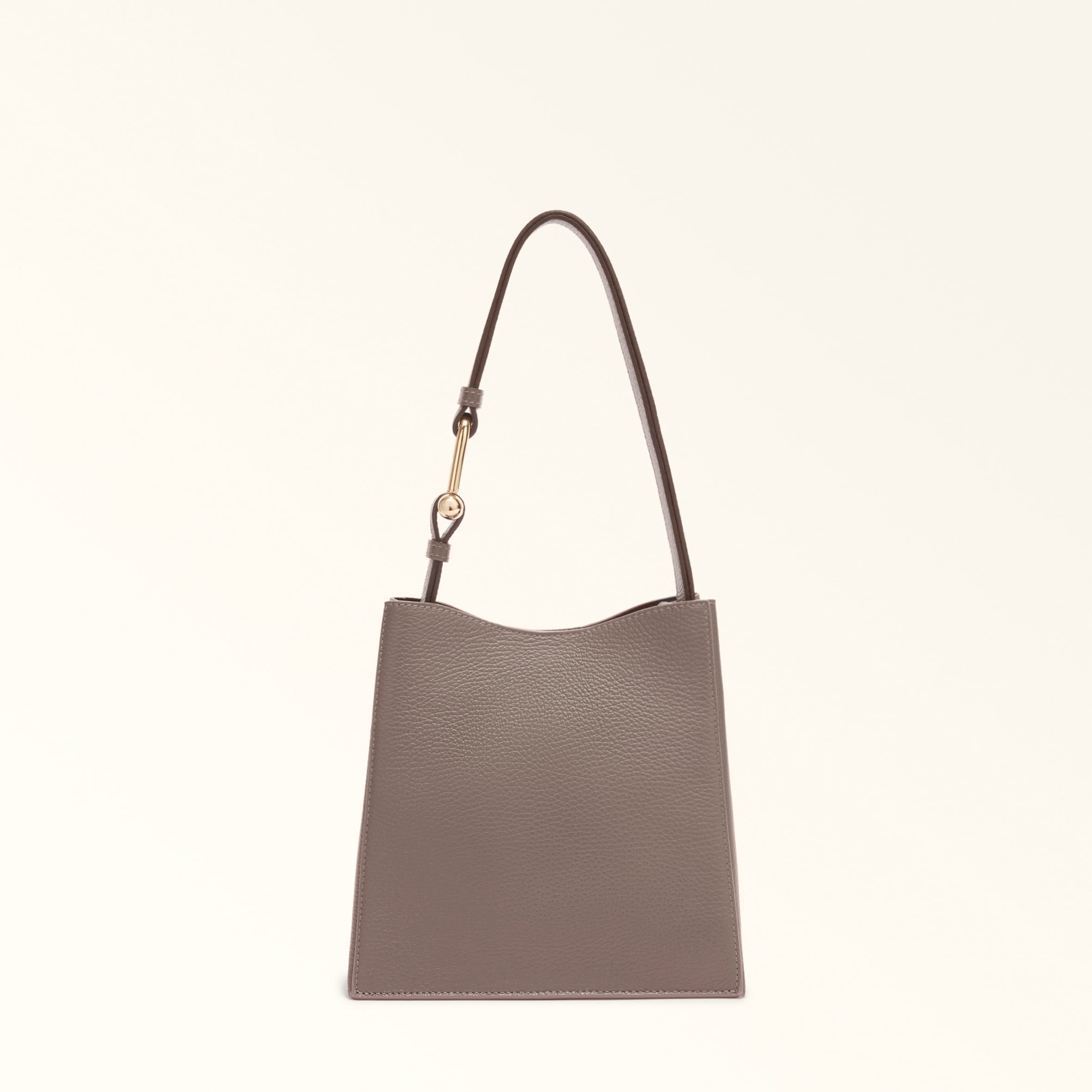 Furla Nuvola Borsa A Secchiello Mini Urban Gray Pelle Di Vitello Granata Donna In Brown