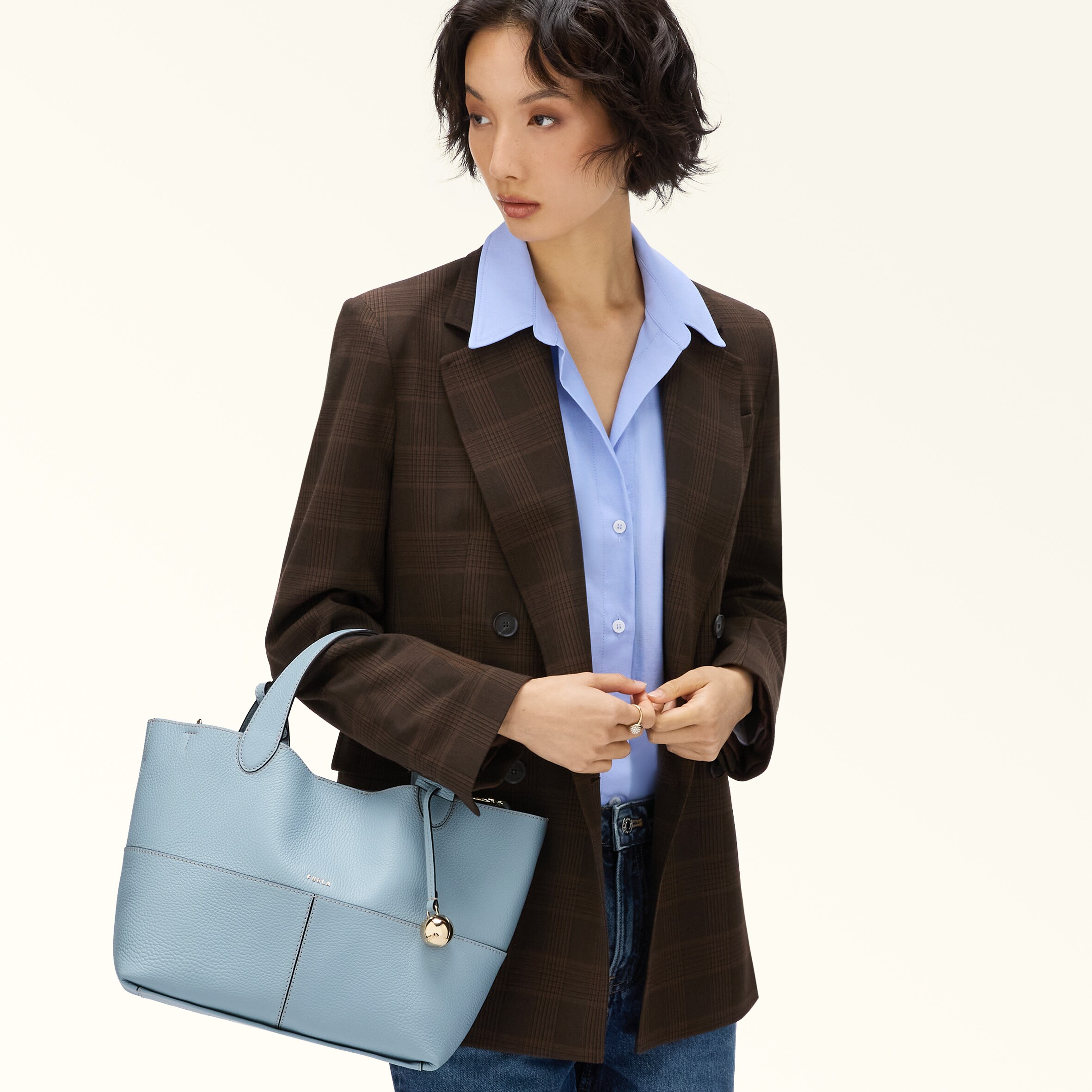 もふもふもふのフルラ ファーMIXコンパクトイヤマフ 2613570236 | FURLA (雑貨