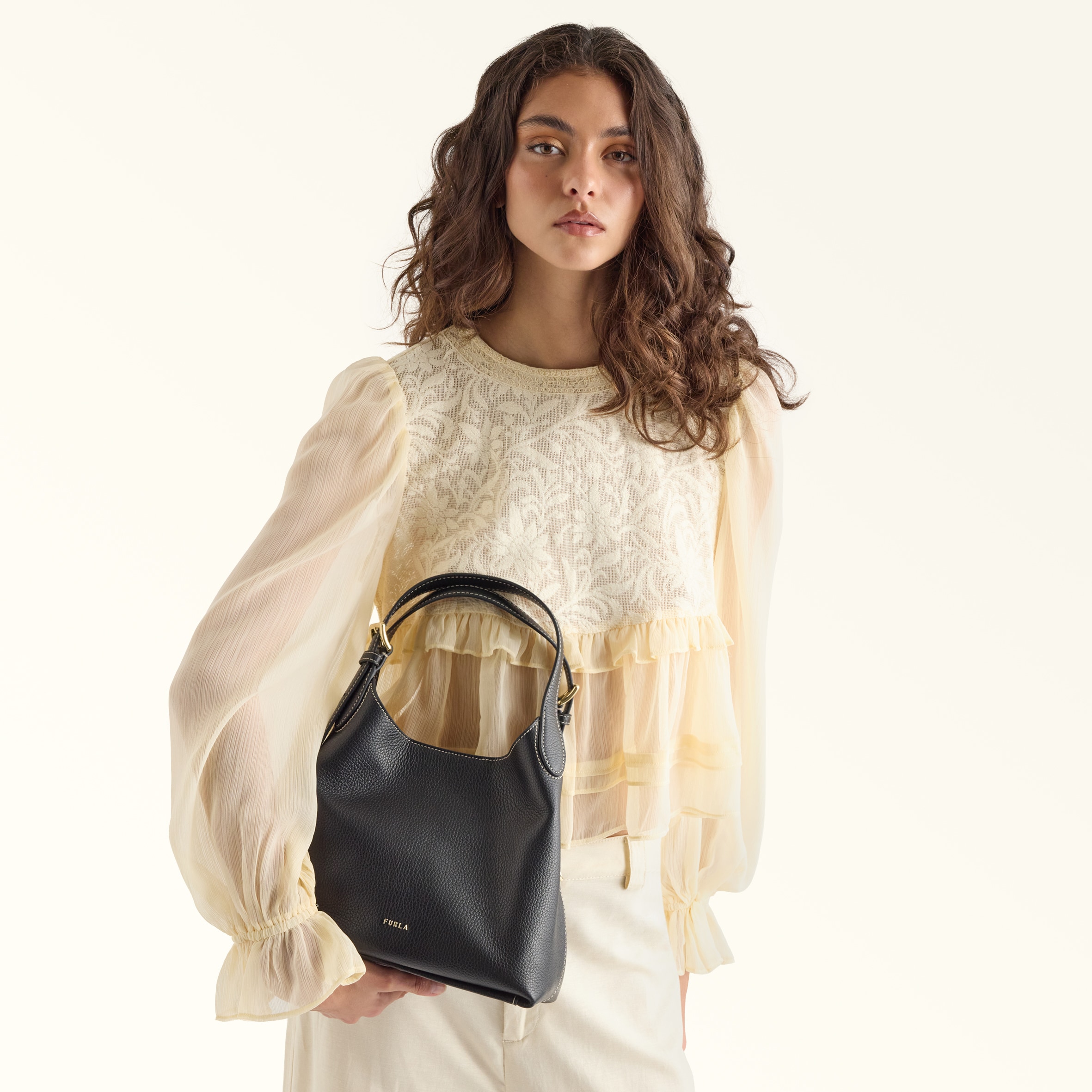 Shoulder Bag M Nero Furla Primrose