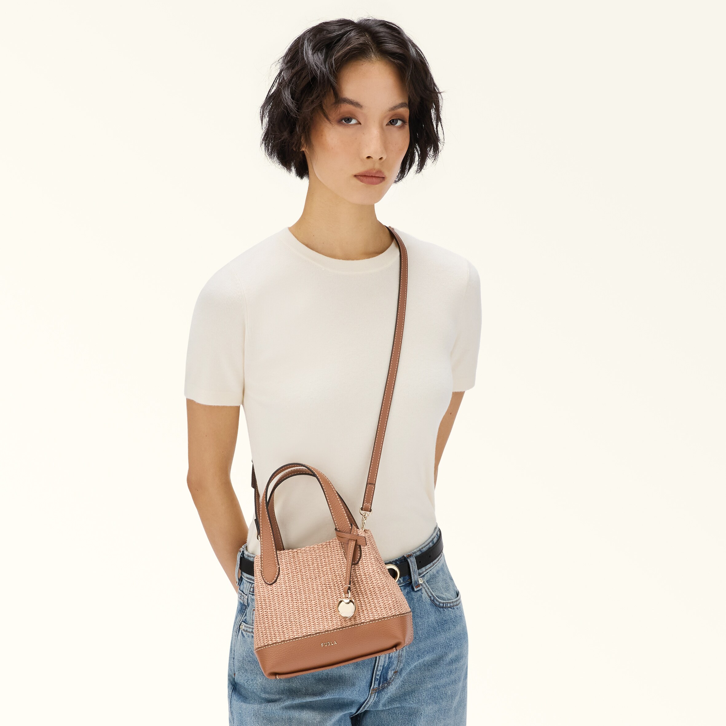 トートバッグ MINI TONI NATURALE Furla Primrose | Furla JP