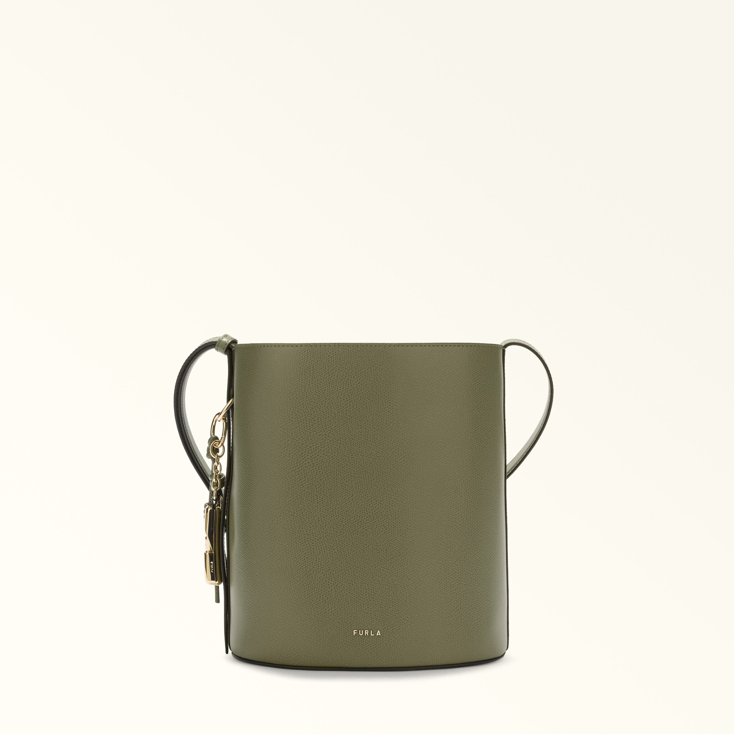Furla Roxie Borsa A Secchiello S Avocado Verde Pelle Stampata Donna In Green