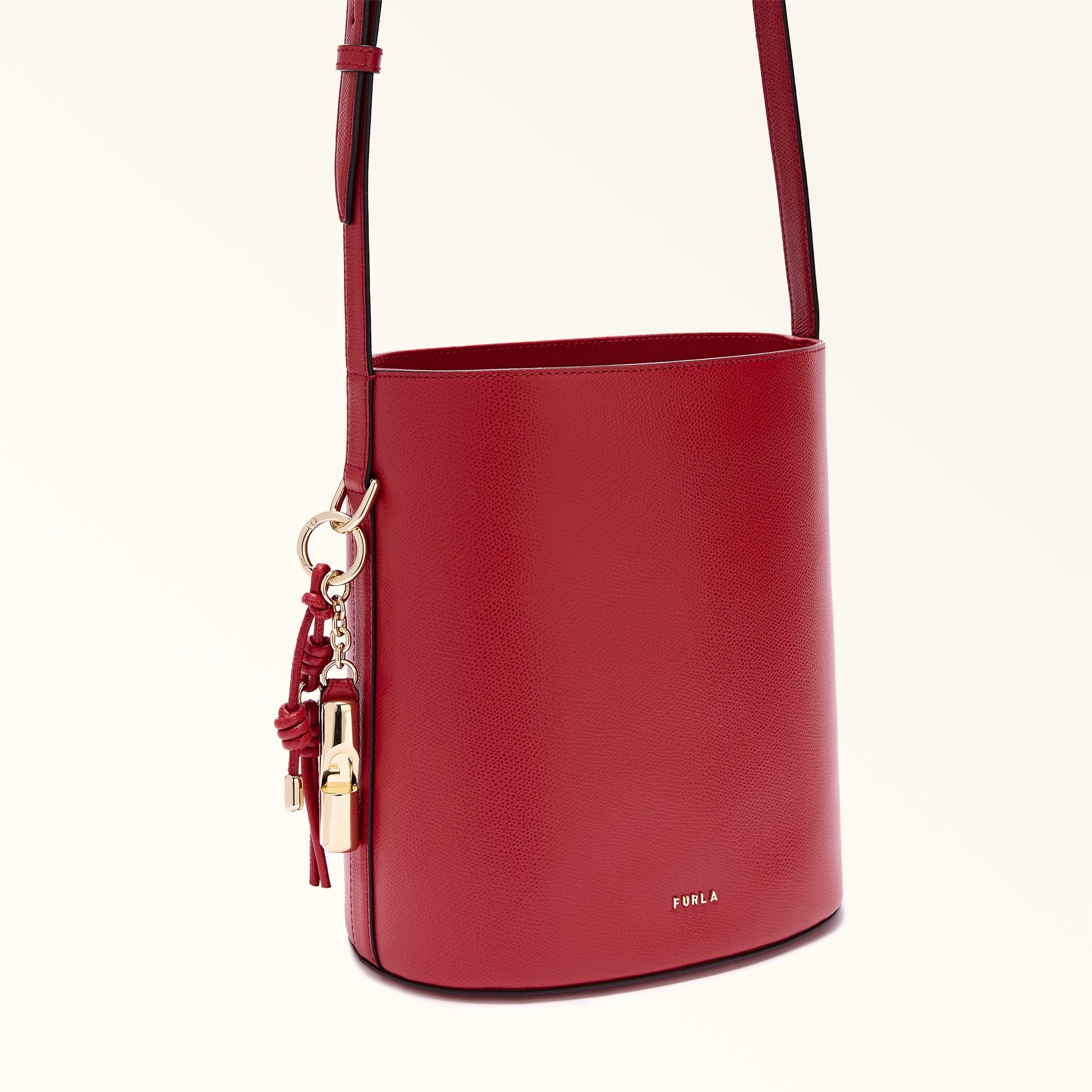FURLA バック NWT FURLA Lilli Saffiano Leather Crossbody Double Zip Pouch Camera