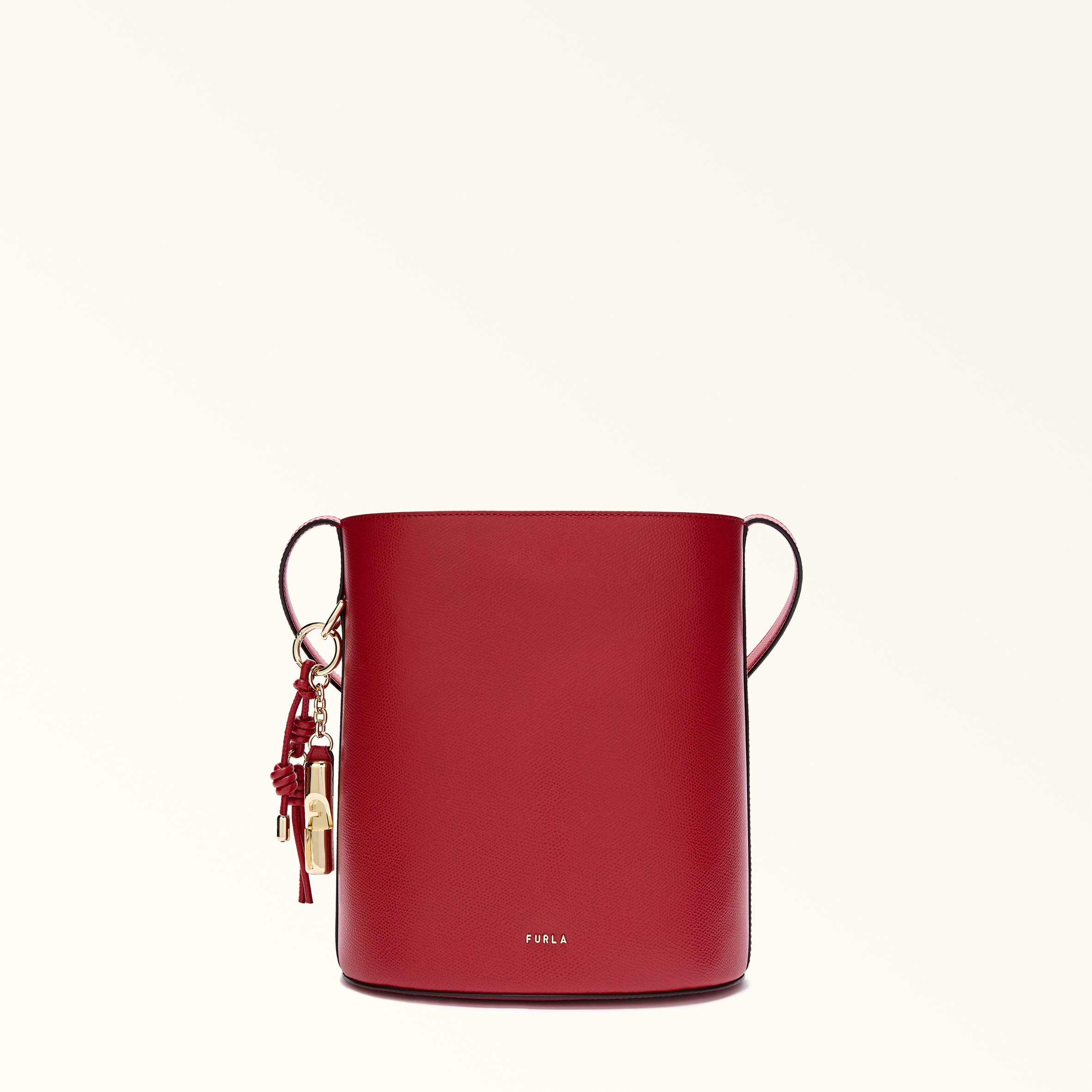 Furla Donna Rosso Roxie Borsa A Secchiello S M1 Red Pelle Stampata