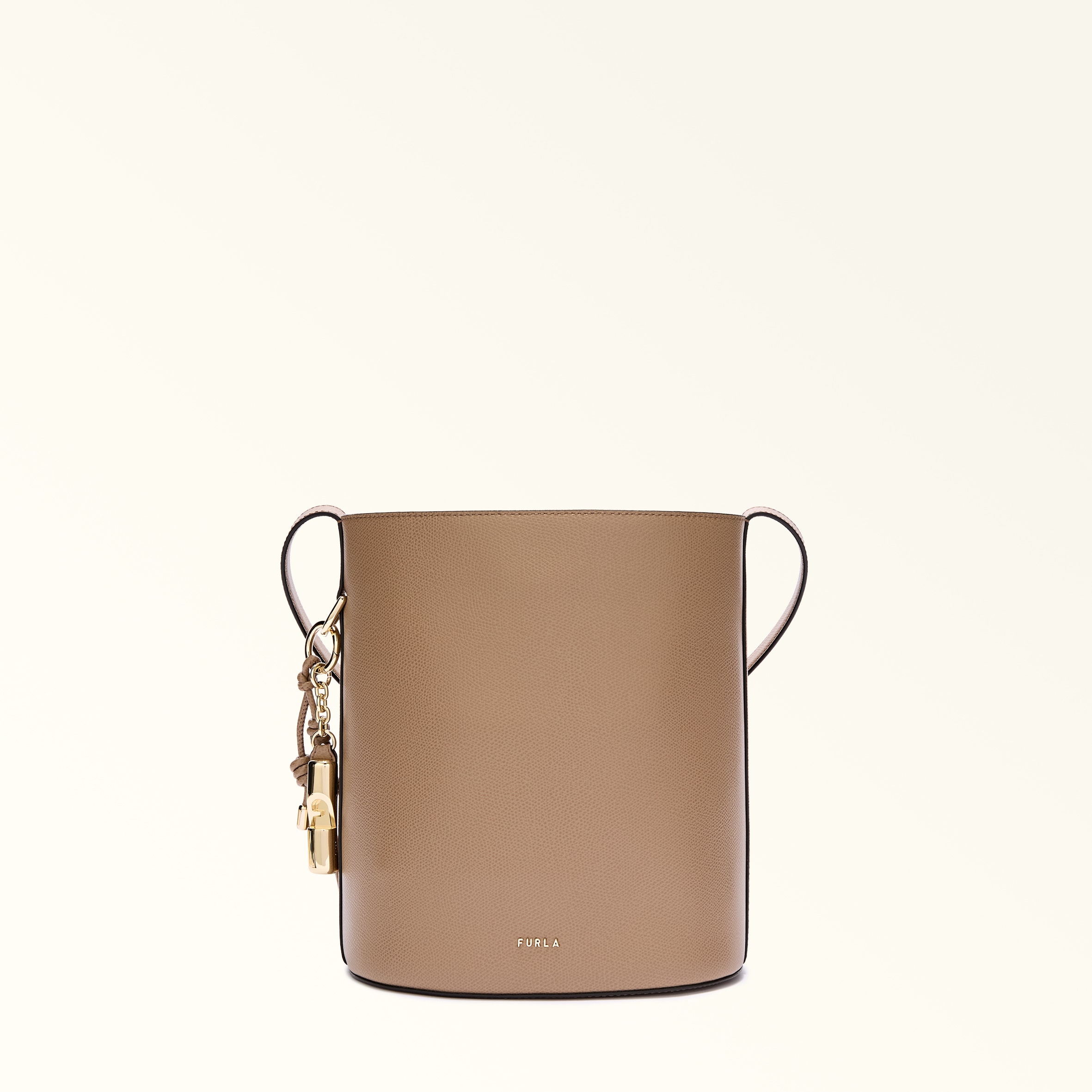 Furla Donna Marrone Roxie Borsa A Secchiello S Toffee Pelle Stampata