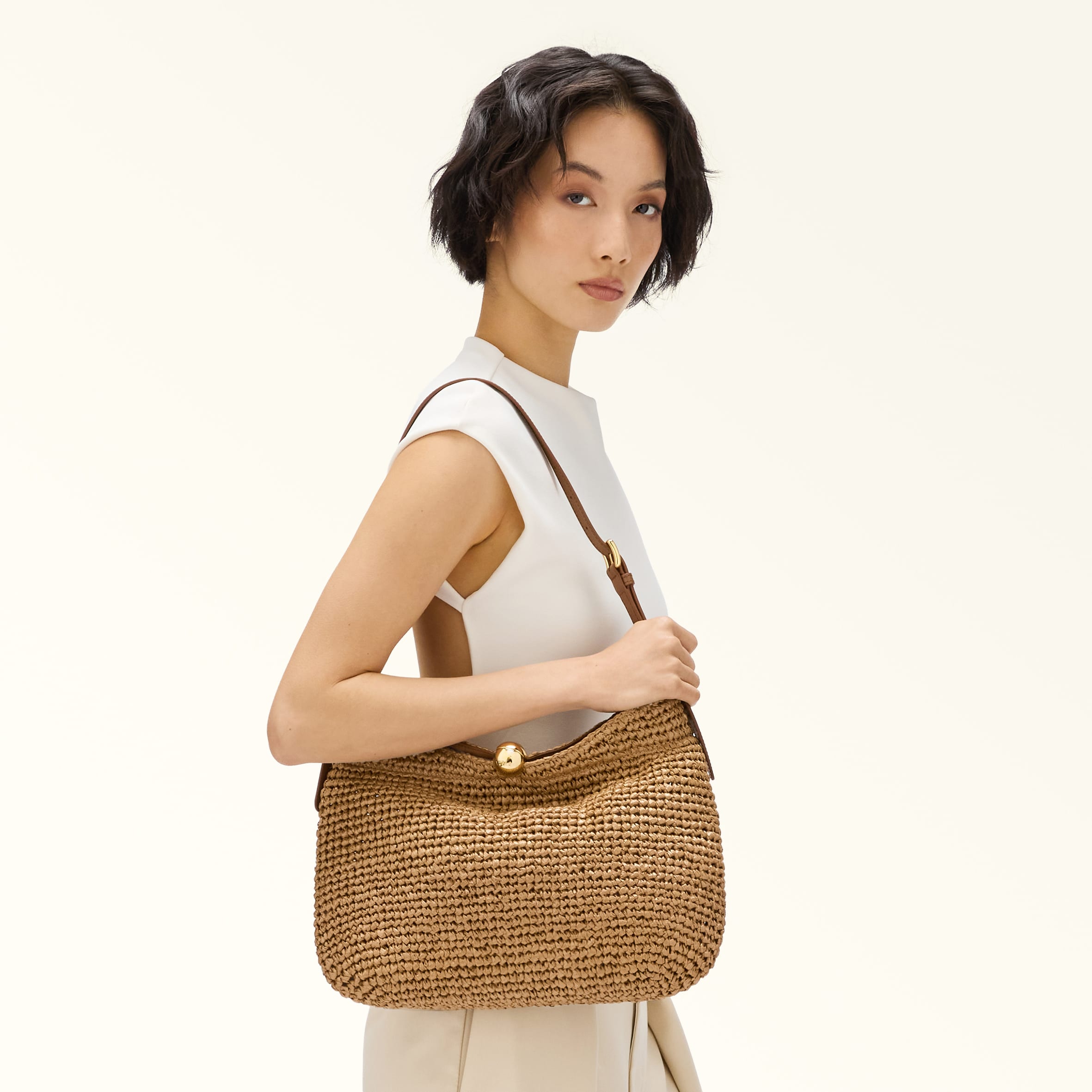 Shoulder Bag L LINEN Furla Sfera Soft | Furla US