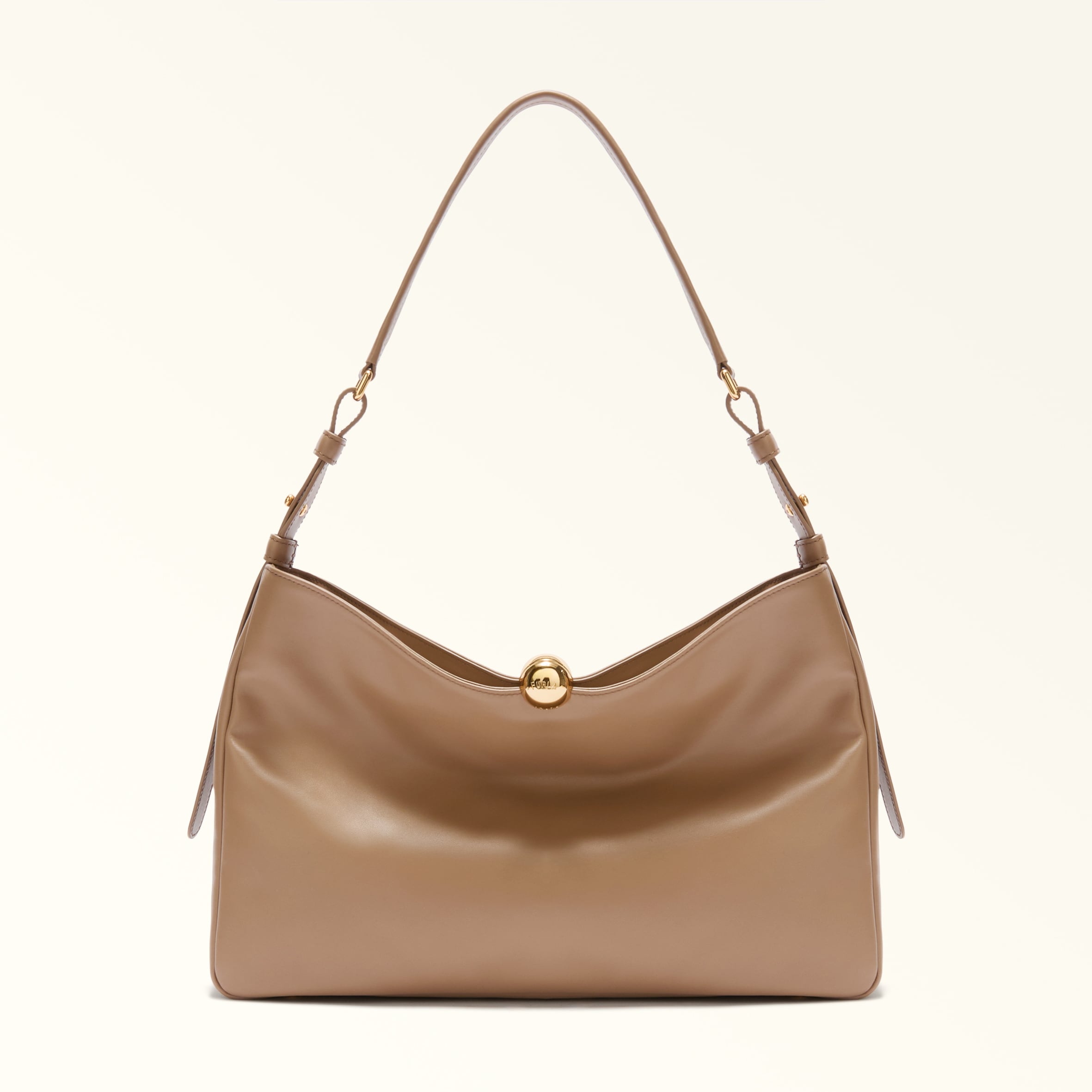 Furla Donna Marrone Sfera Soft Borsa A Spalla L Toffee Pelle Di Vitello Verona