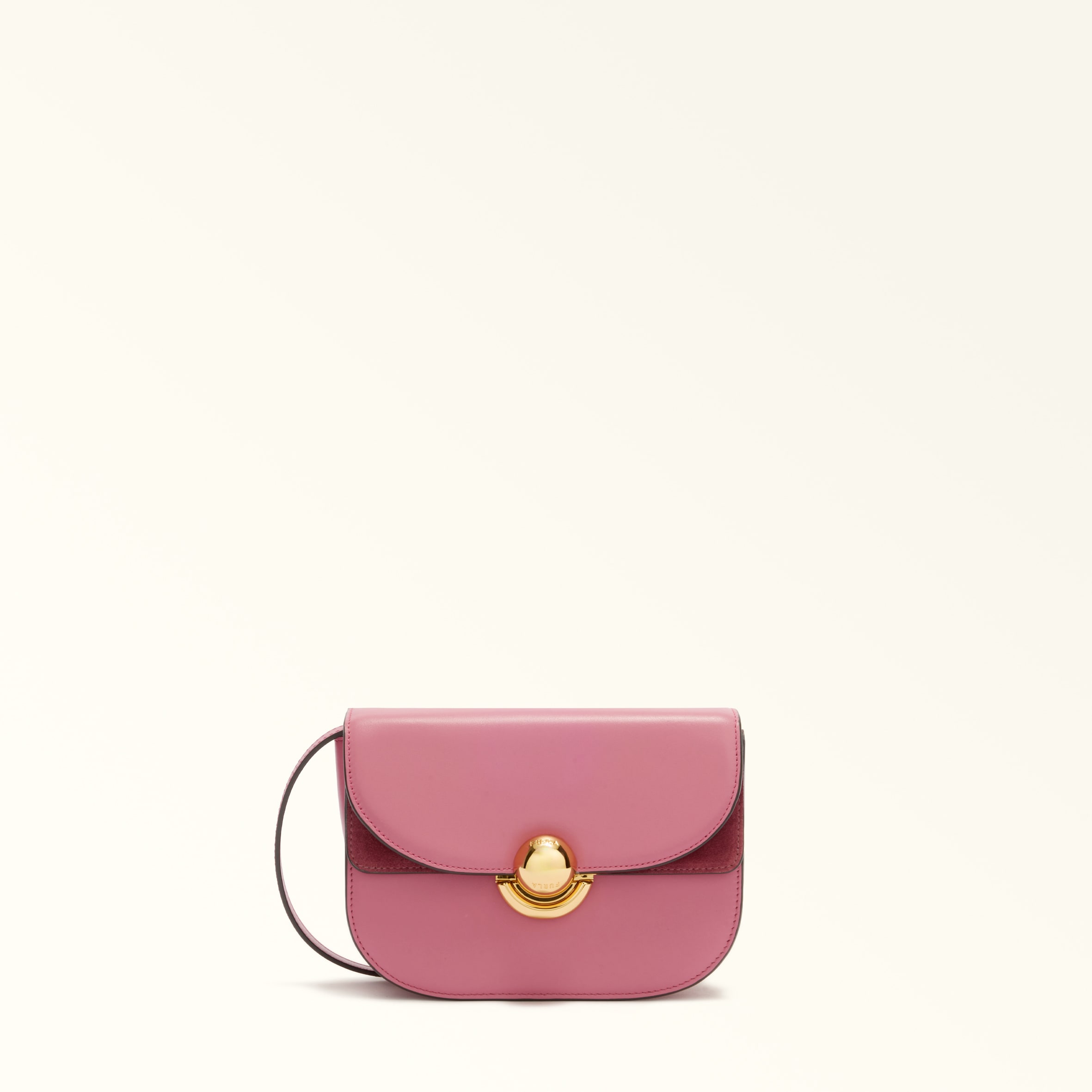 Furla Sfera Borsa A Tracolla Mini Blush Pink Rosa Pelle Di Vitello Morbida + Camoscio Donna