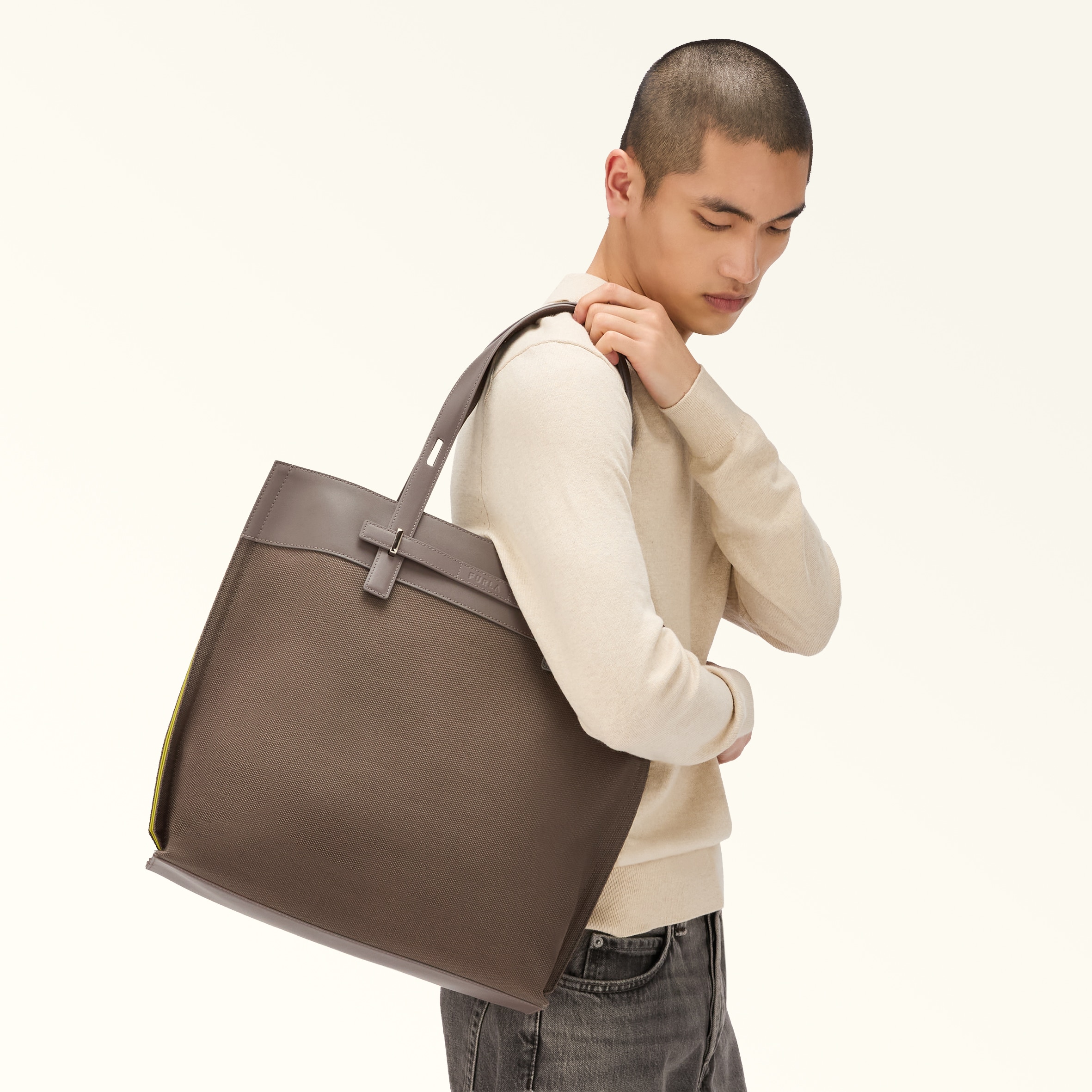 Tote L Urban Gray Furla Man Giove