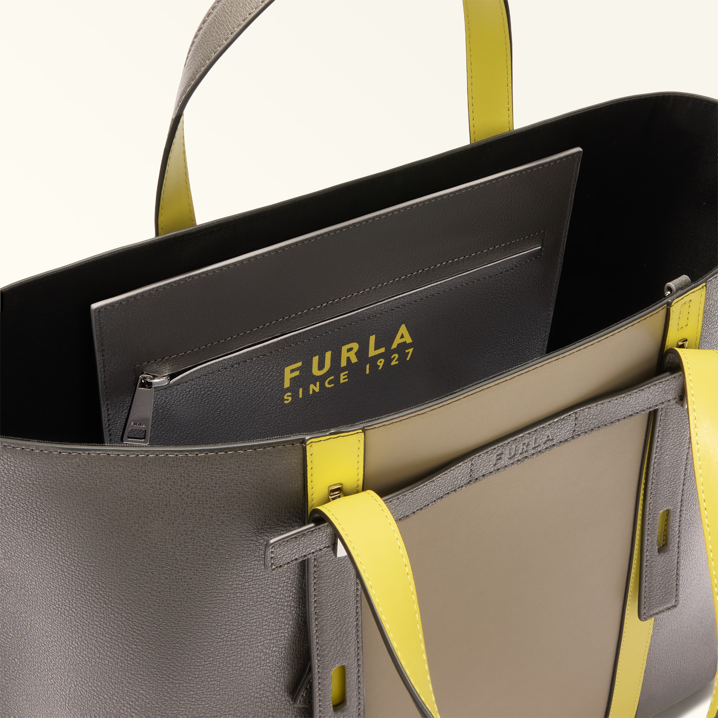 トートバッグ XL TONI URBAN GRAY+M YELLOW Furla Man Giove | Furla JP