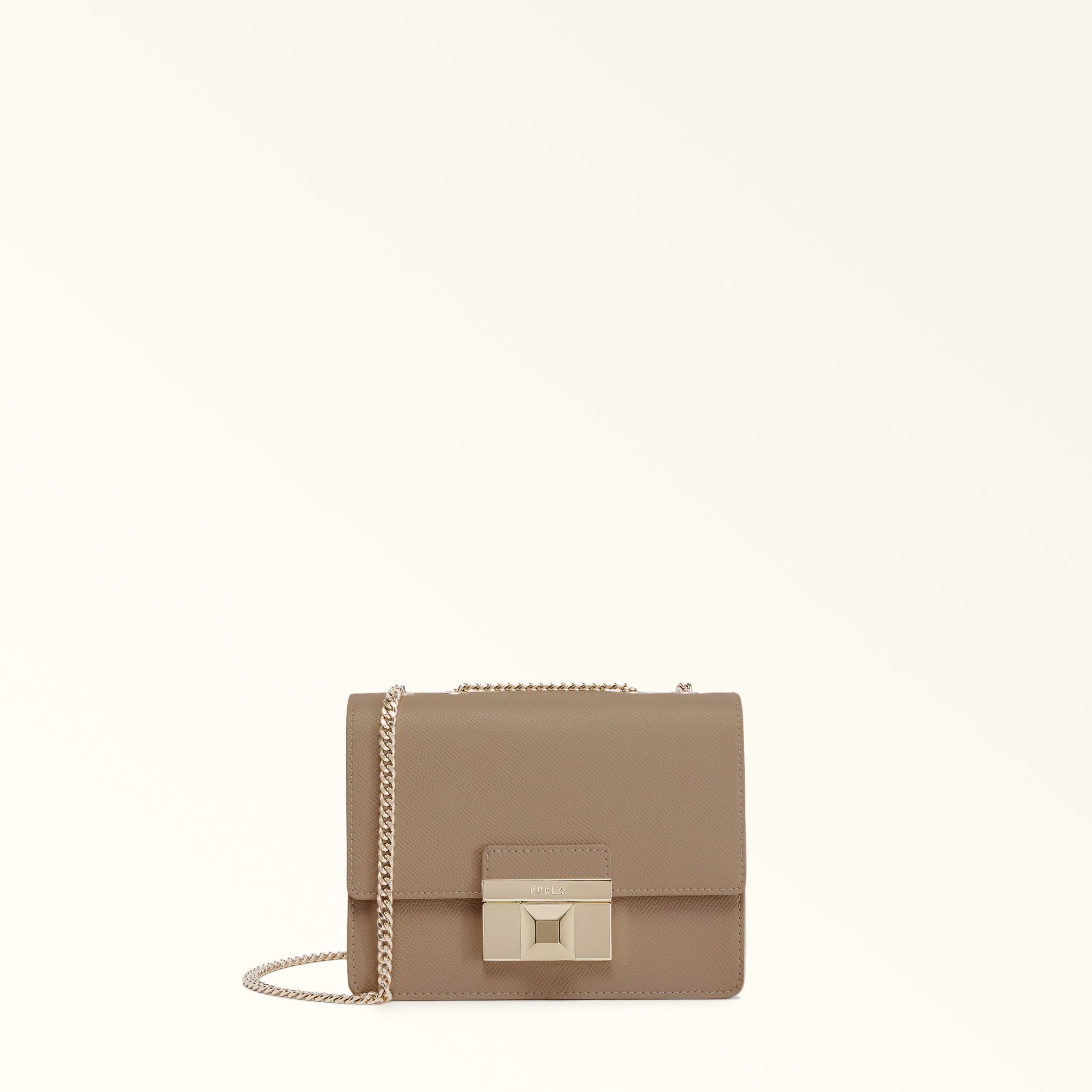 Furla Brown Venere Crossbody Mini Taupe Andromeda Calf Leather Woman