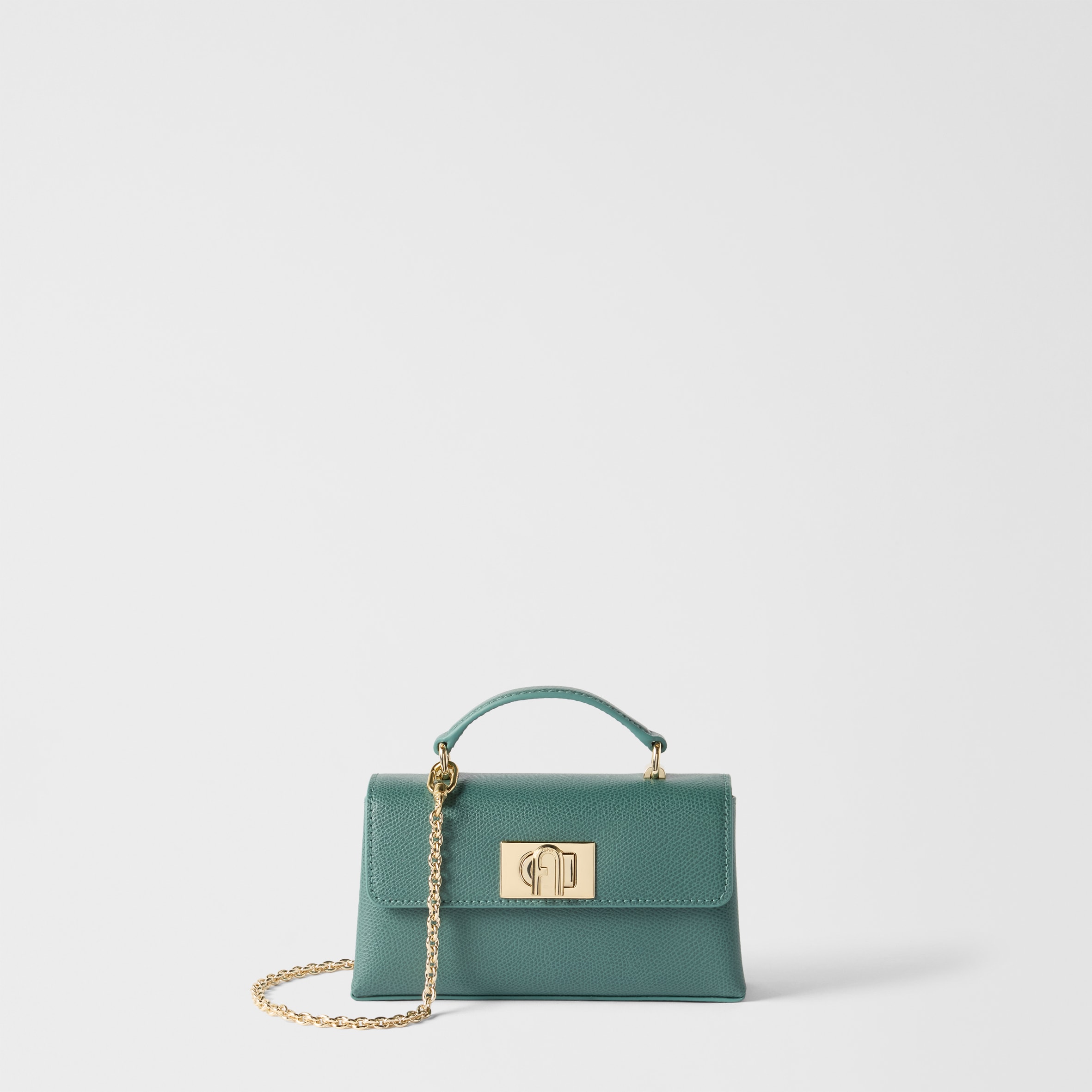 Furla Donna Verde 1927 Borsa Mini M Edera Green Pelle Stampata