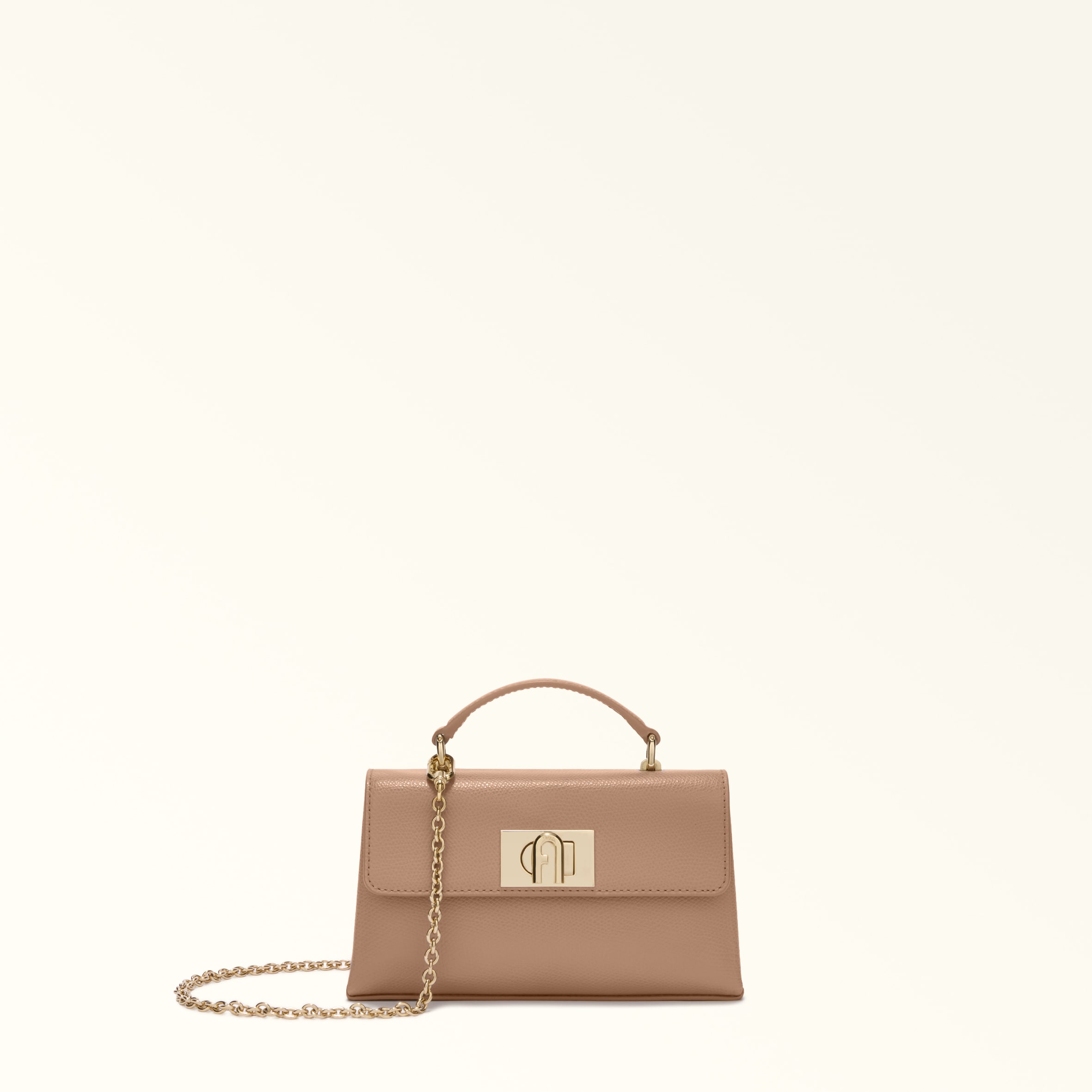 Furla 1927 Borsa Mini M Greige Grigio Pelle Stampata Donna In Gray