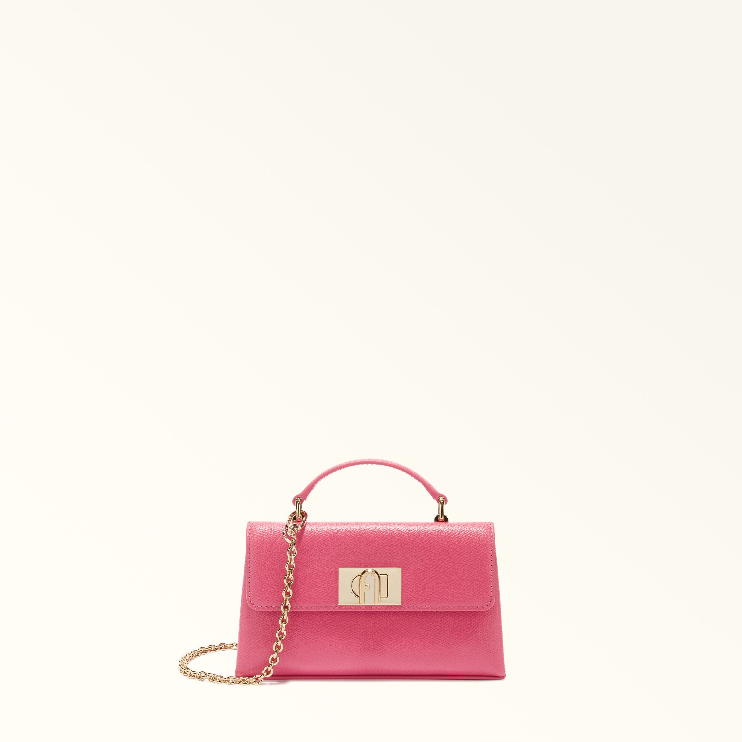 Furla 1927 Borsa Mini Velvet Pink Rosa Pelle Stampata Donna