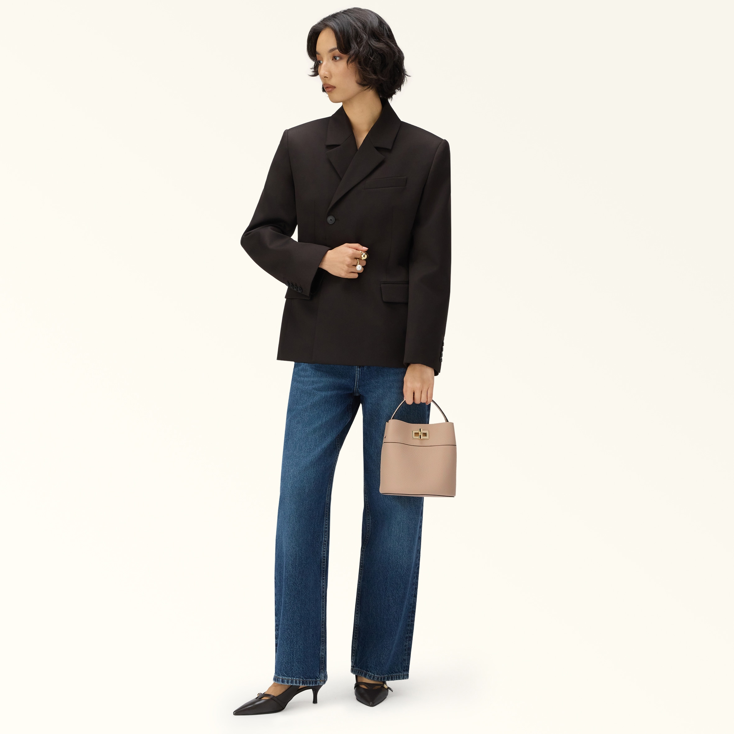フルラ ムートン フラップ tiptop+pocket ティップトッププラスポケット / ムートンブルゾン