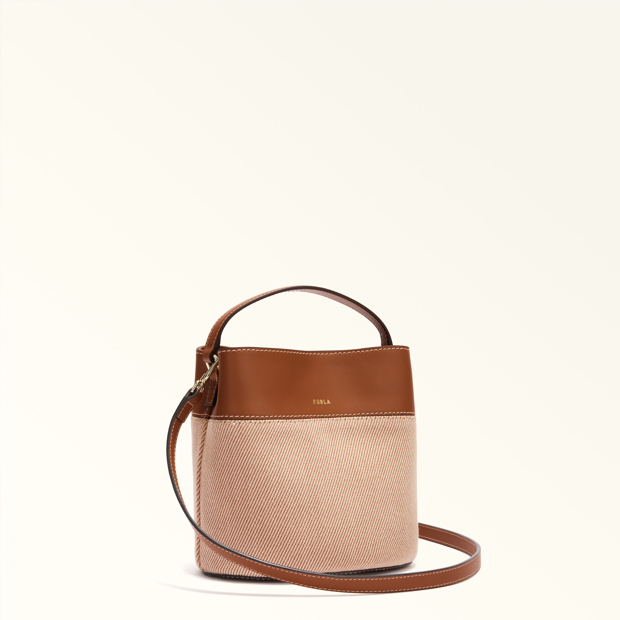 FURLA バッグ NWT FURLA Lilli Saffiano Leather Crossbody Double Zip Pouch Camera