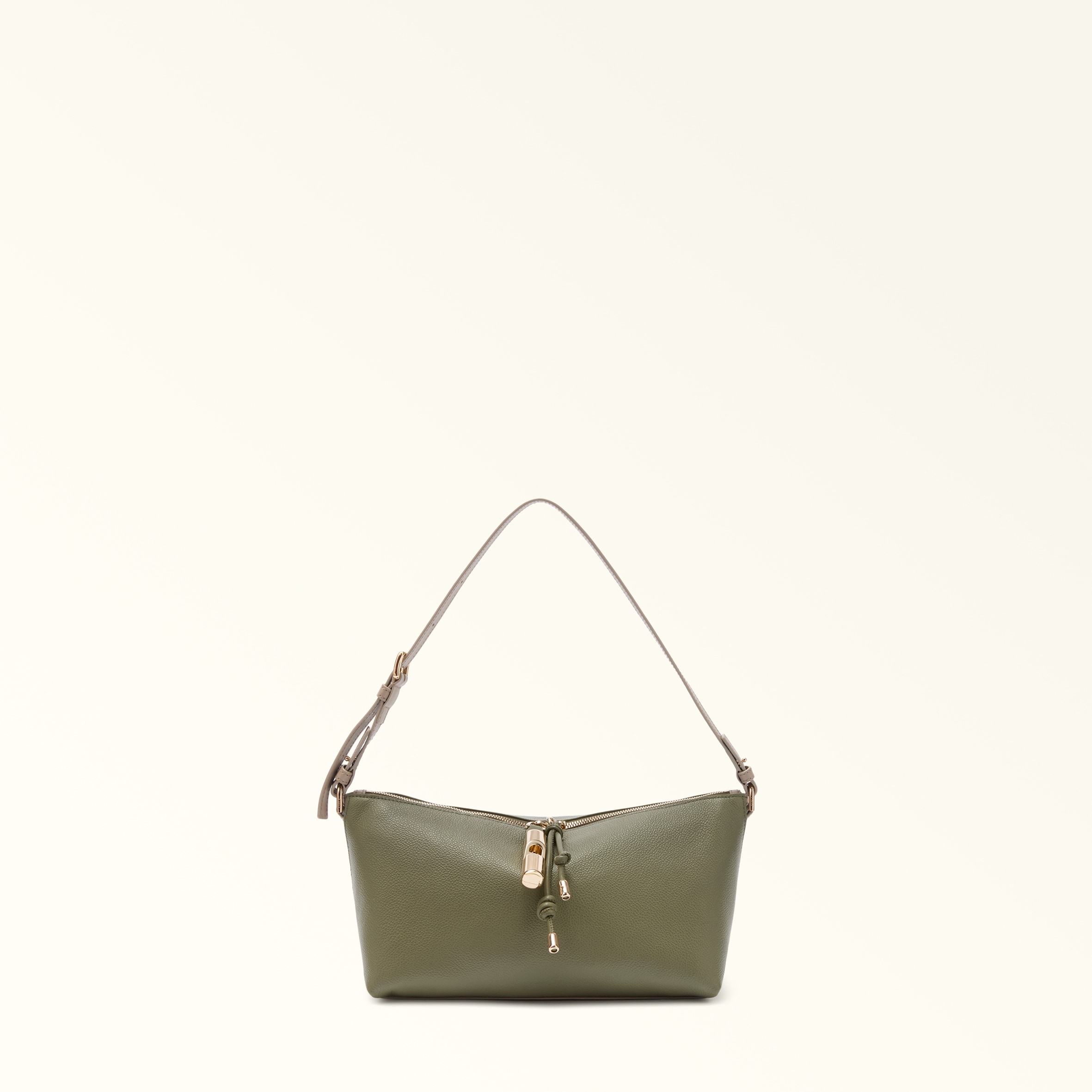 Furla Debby Shoulder Bag Avocado Green Night Calf Leather + Colourblock Sydney Calf Leather Woman