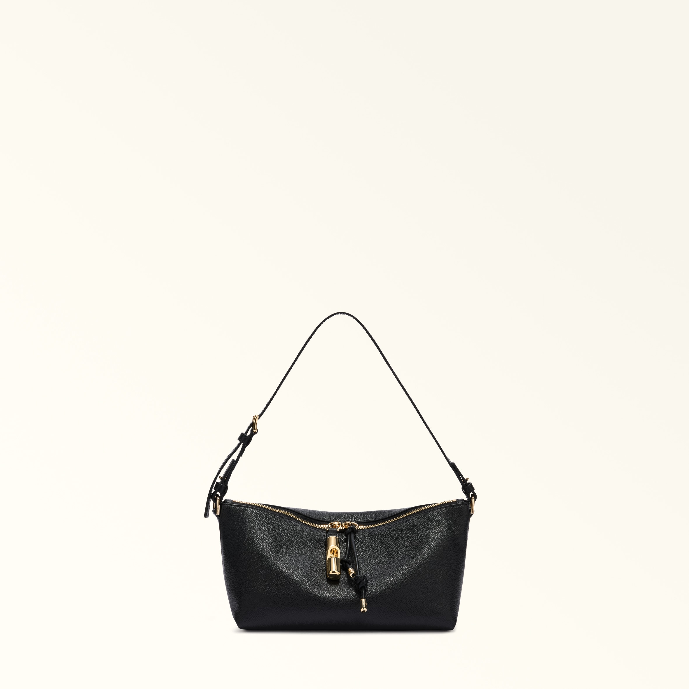 Furla Debby Shoulder Bag Xl Nero Black Night Calf Leather + Sidney Calf Leather Woman