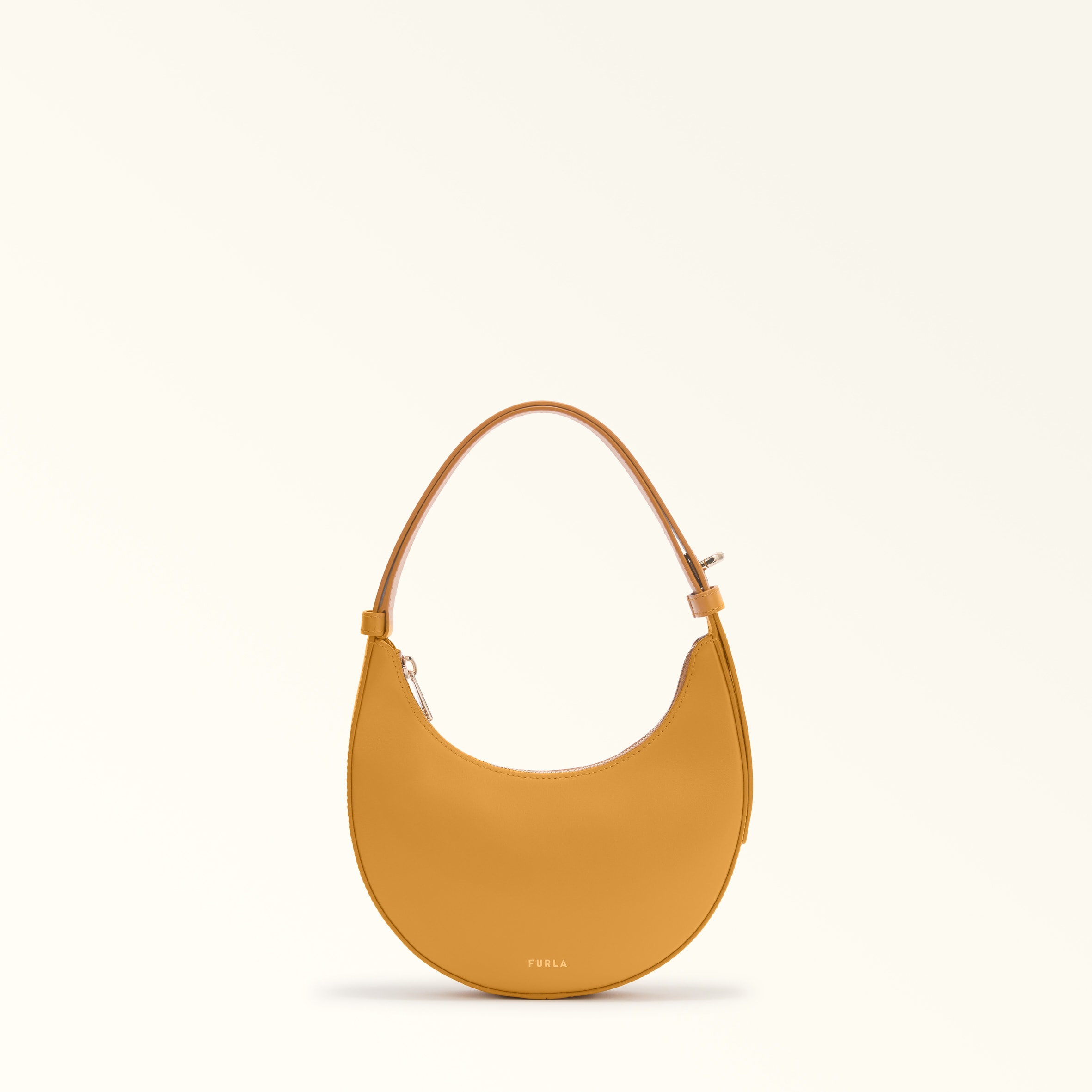 Furla Delizia Borsa Mini Xl Senape Giallo Pelle Di Vitello Morbida Donna In Yellow