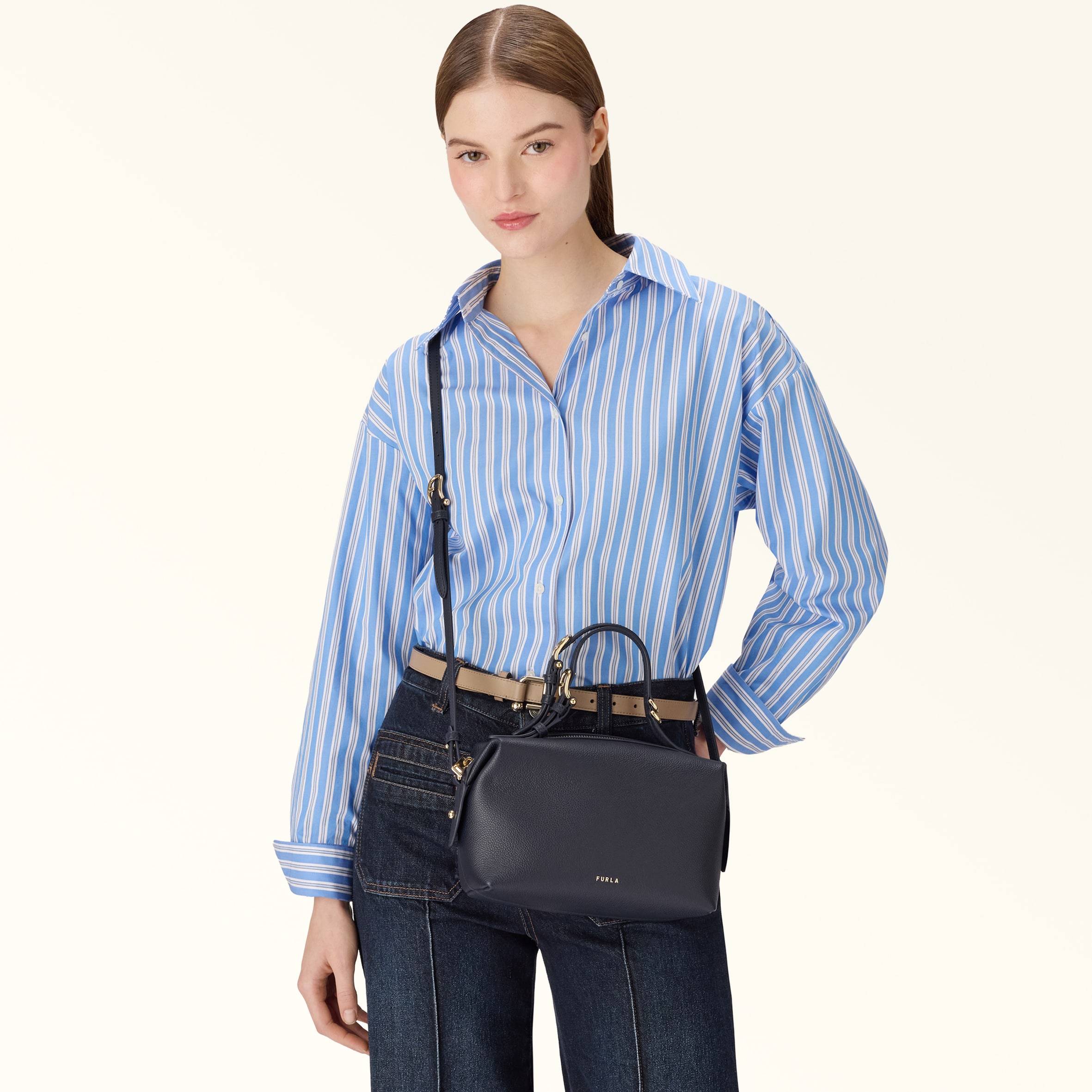 Boston Bag INK BLUE Furla Double | Furla US