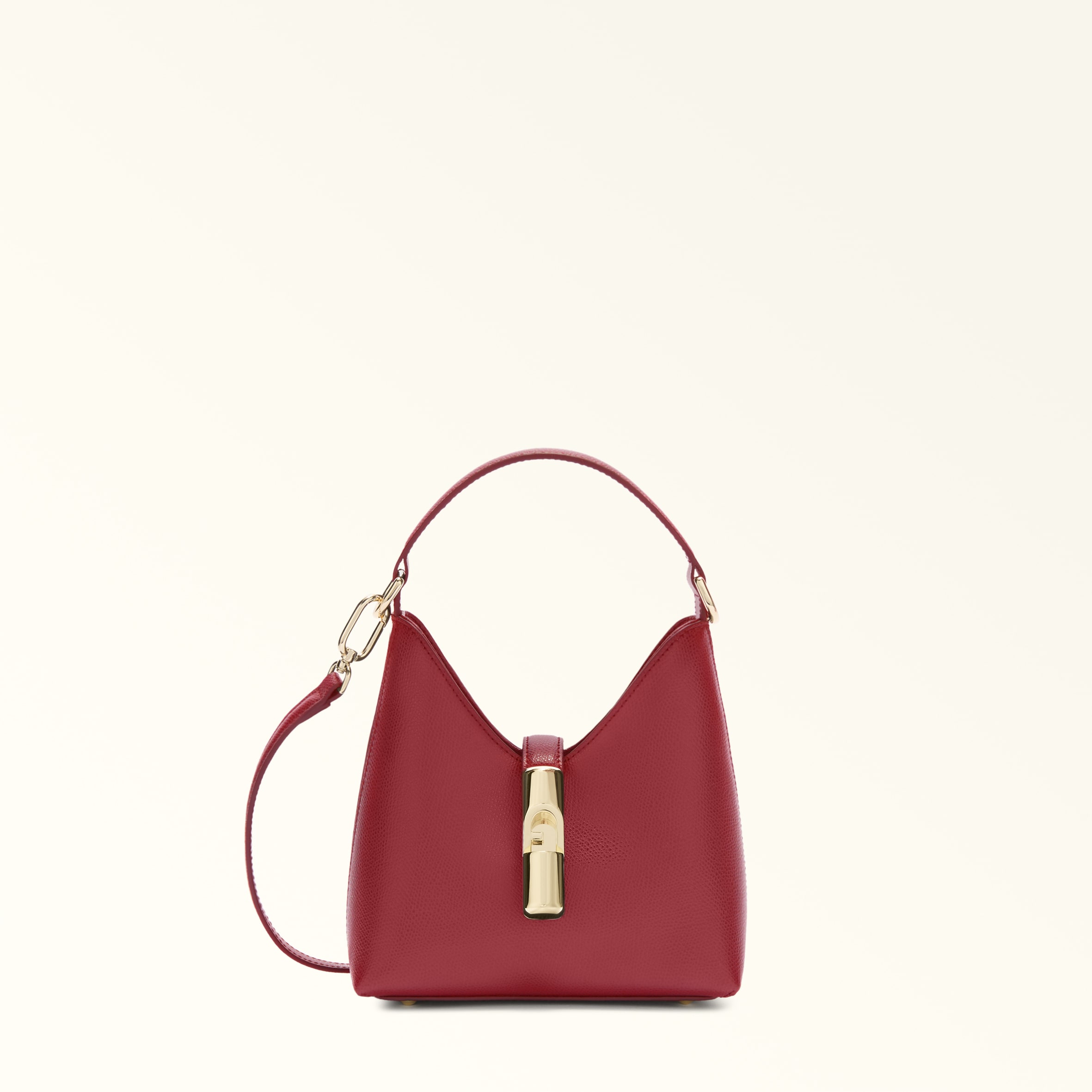 Furla Iride Borsa Mini M Ciliegia D Rosso Pelle Stampata Donna In Red