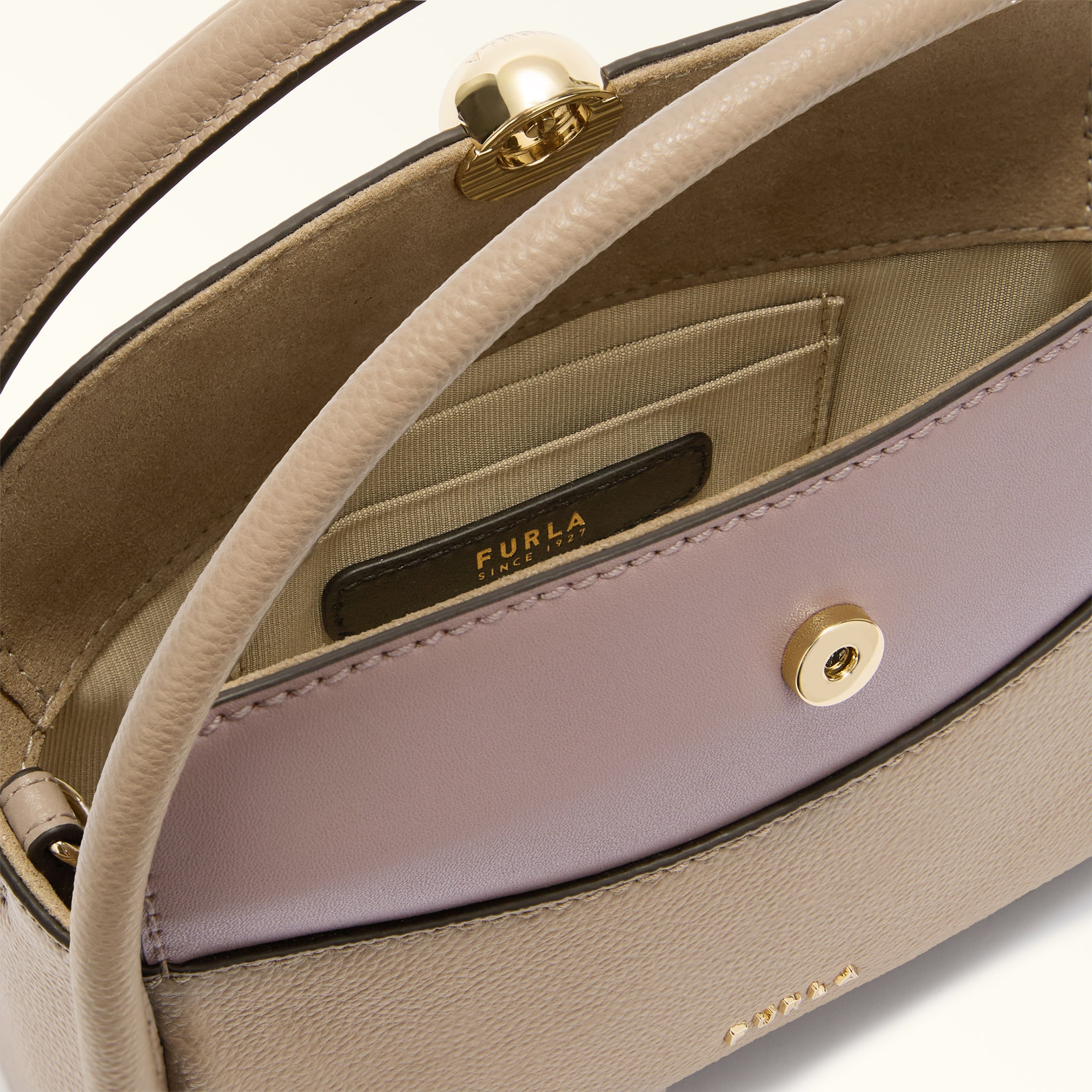 Boston Bag STUCCO GRAY+MAUVE Furla Nicole | Furla US