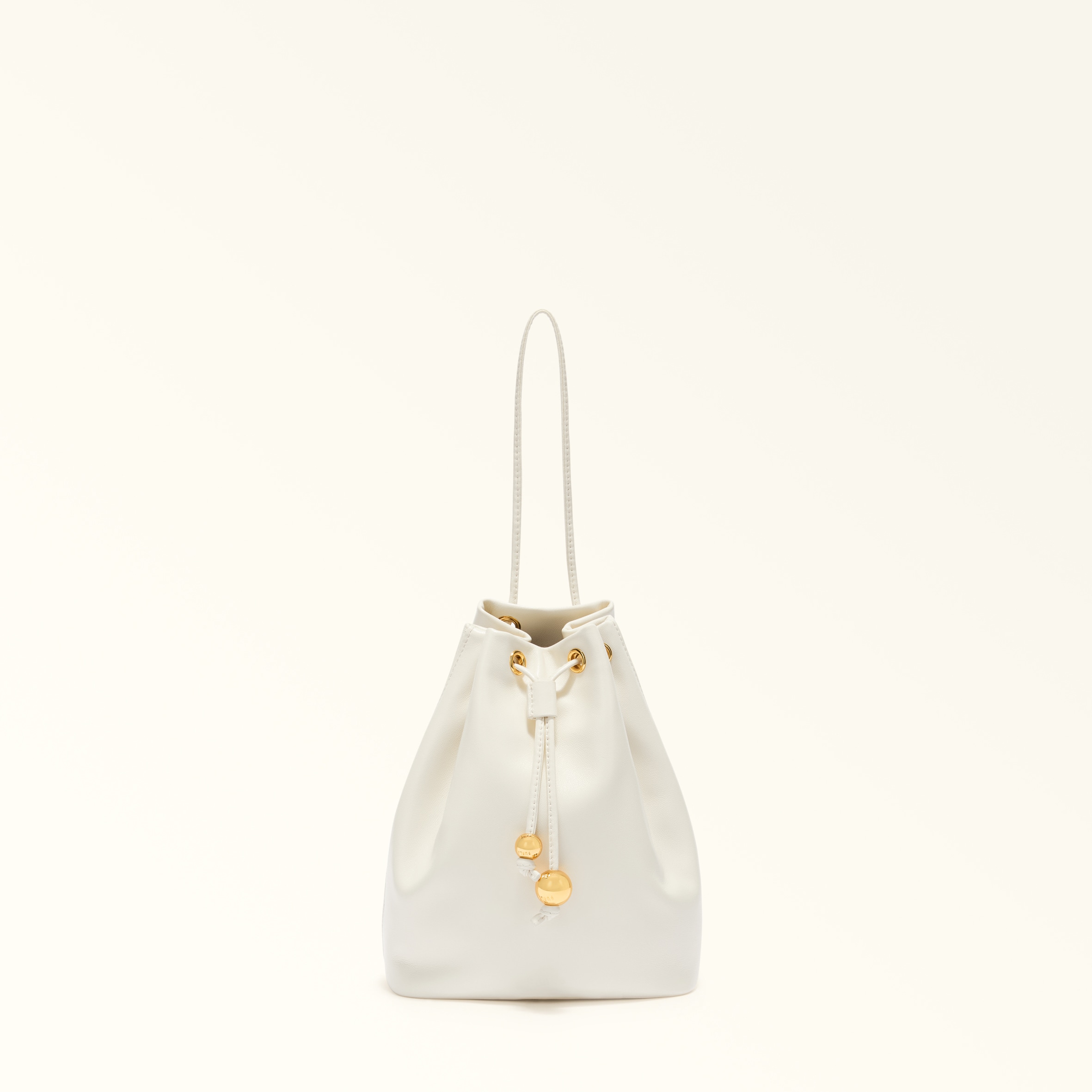 Furla White Sfera Soft Mini Bag S Panna Nappa Leather Woman