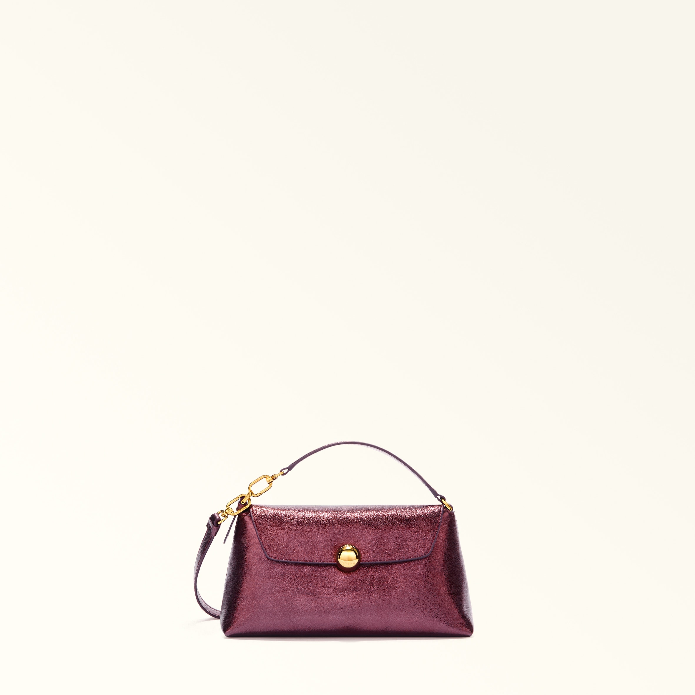 Furla Pink Sfera Soft Mini Bag Xl Blush Piuma Metal Calf Leather Woman