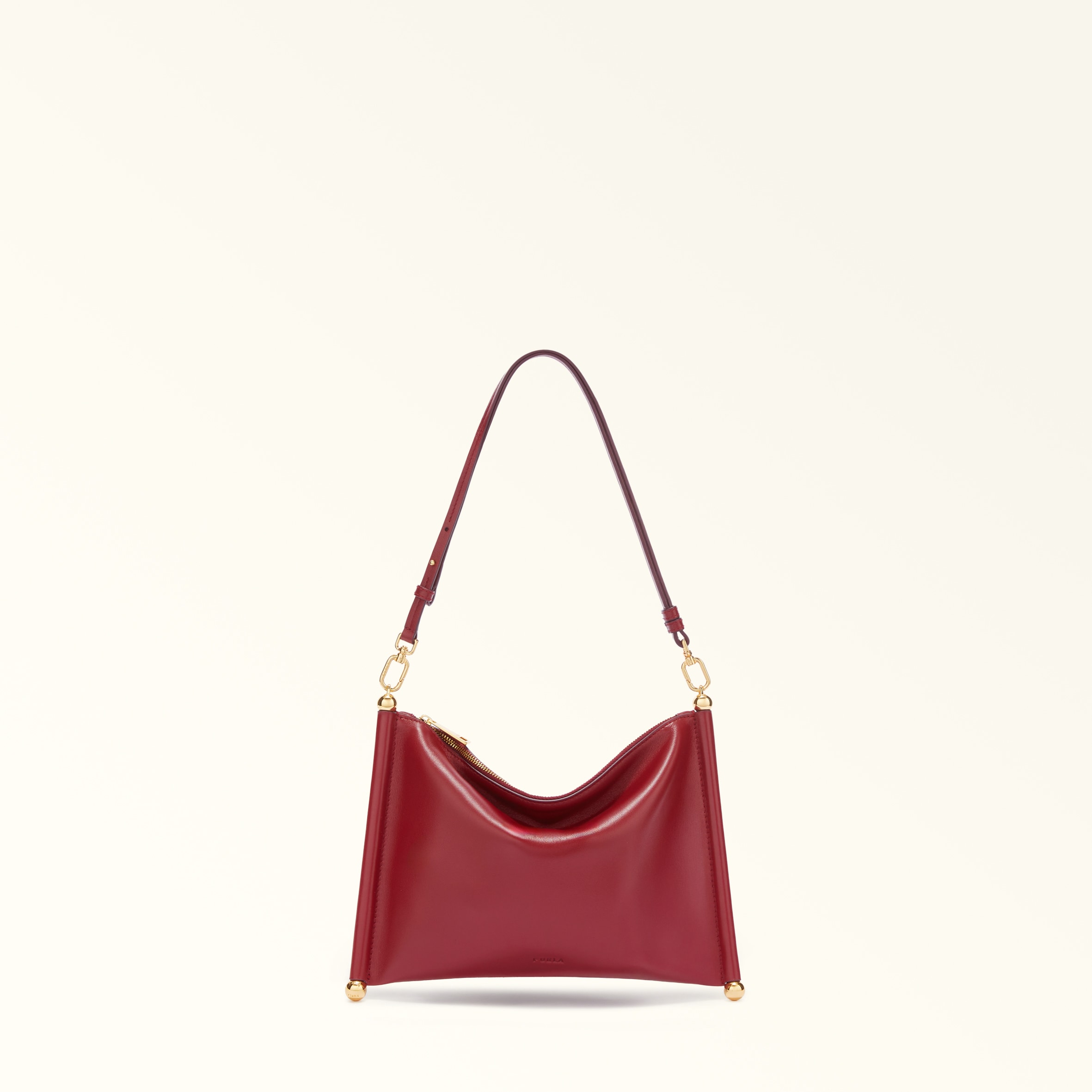 Furla Red Sfera Soft Shoulder Bag Xl Ciliegia D Nappa Leather Woman