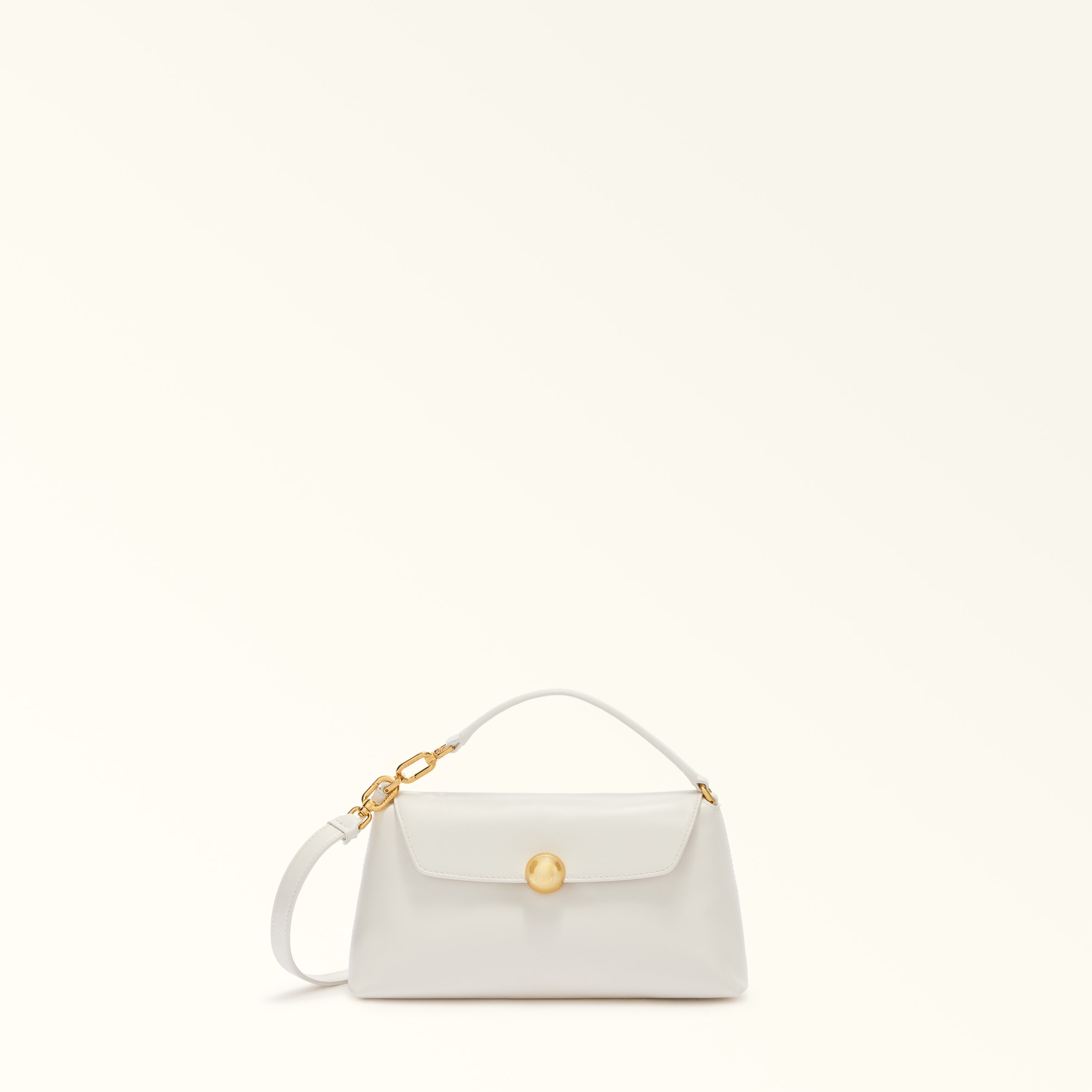 Furla Sfera Soft Mini Bag Xl Panna White Nappa Leather Woman