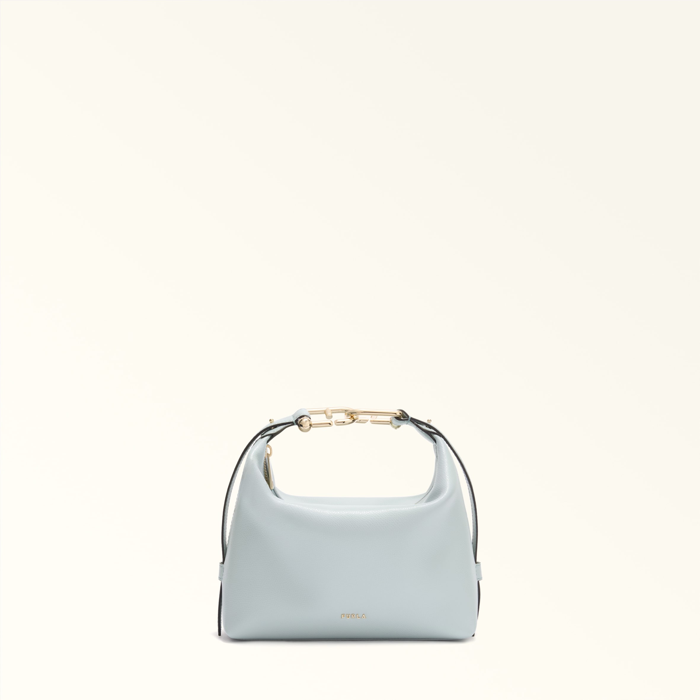 Furla Blue Tonie Mini Bag Artemisia Ares Soft Textured Leather Woman