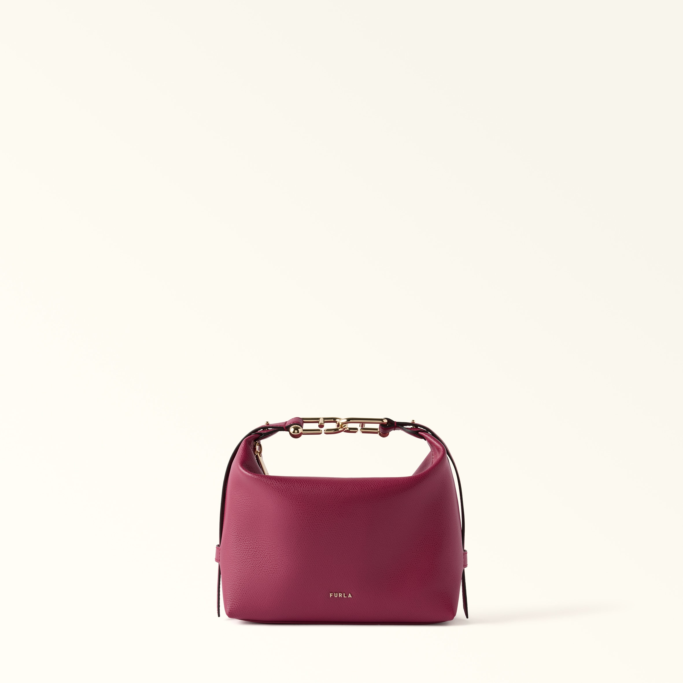 Furla Tonie Shoulder Bag Xl Rododendro Pink Ares Soft Textured Leather Woman