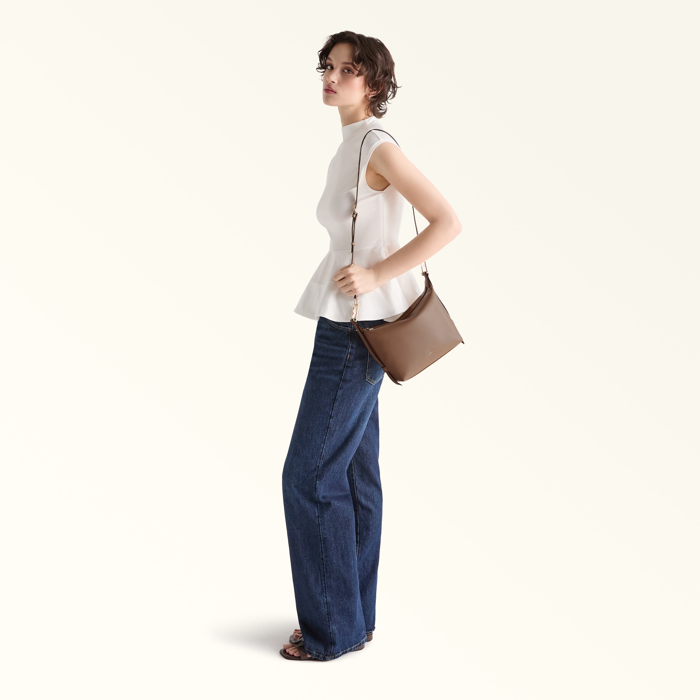 【使用1回】FURLA　Toni Antracite ジャカード ハンドバッグ フルラ ハンドバッグ ショルダーバッグ クラシック レディース FURLA