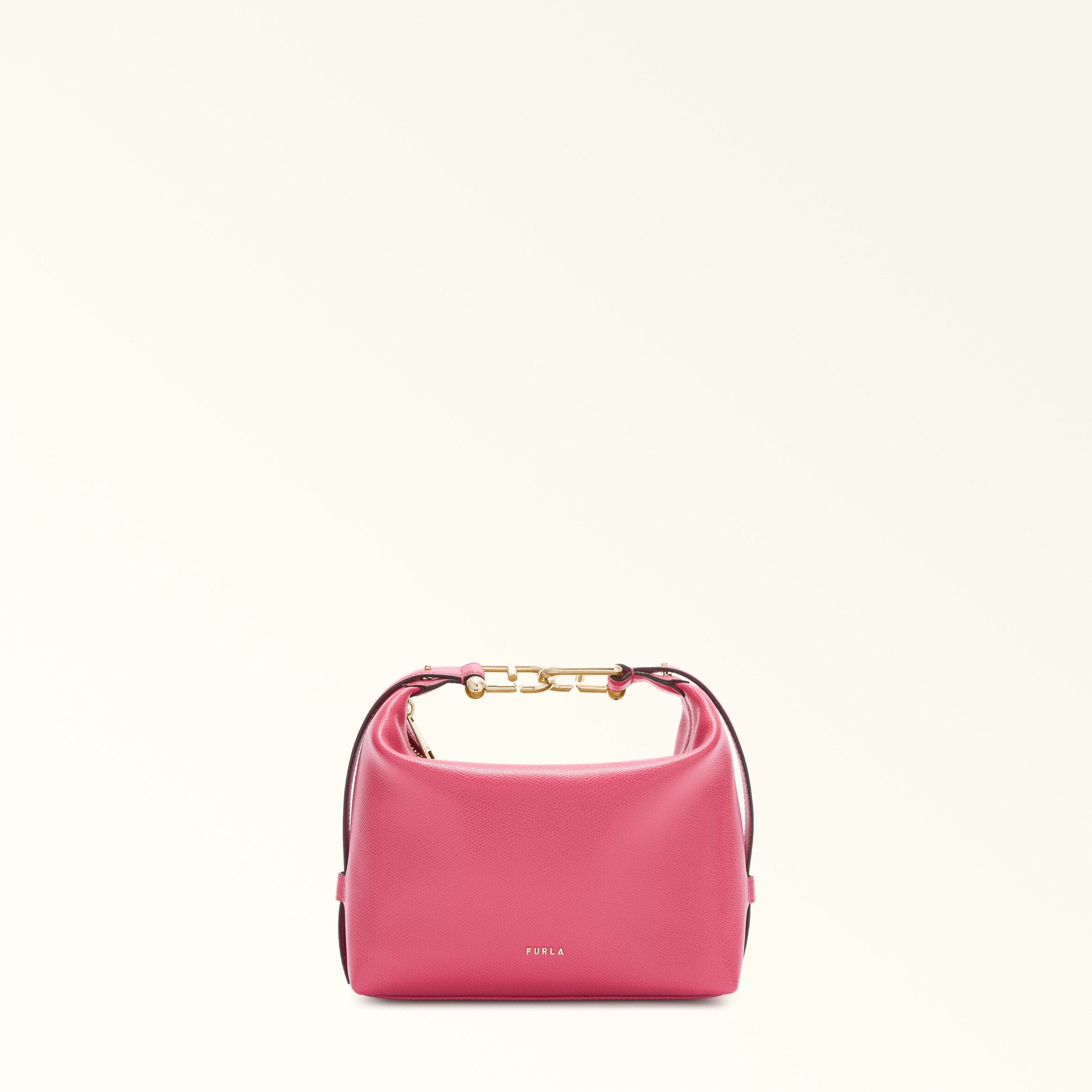 FURLA HOT PINK FRIDA MINI VITELLO LEATHER BACKPACK GOLD ZIP UP PURSE WB00109_ARE000_9161_4485S_M1.  main image 2