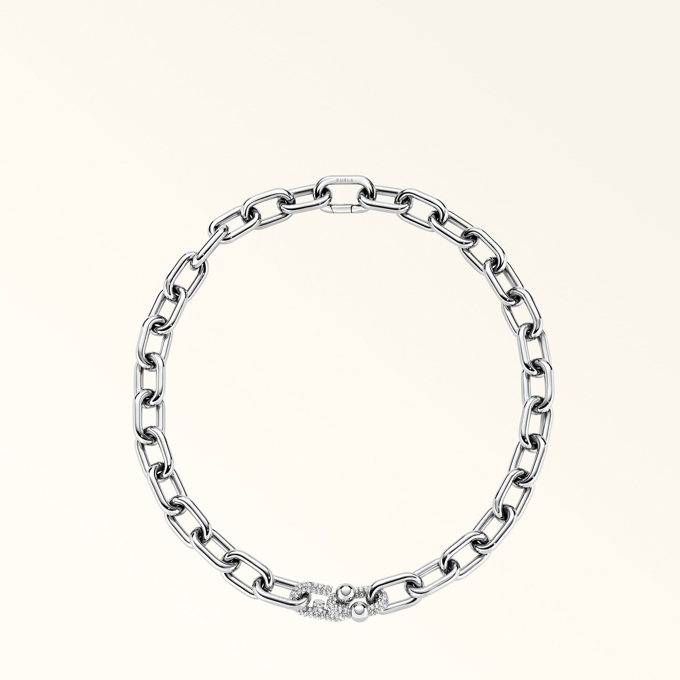 Furla Mianuvola Collana Color Argento Argento Metallo + Strass Donna In Metallic