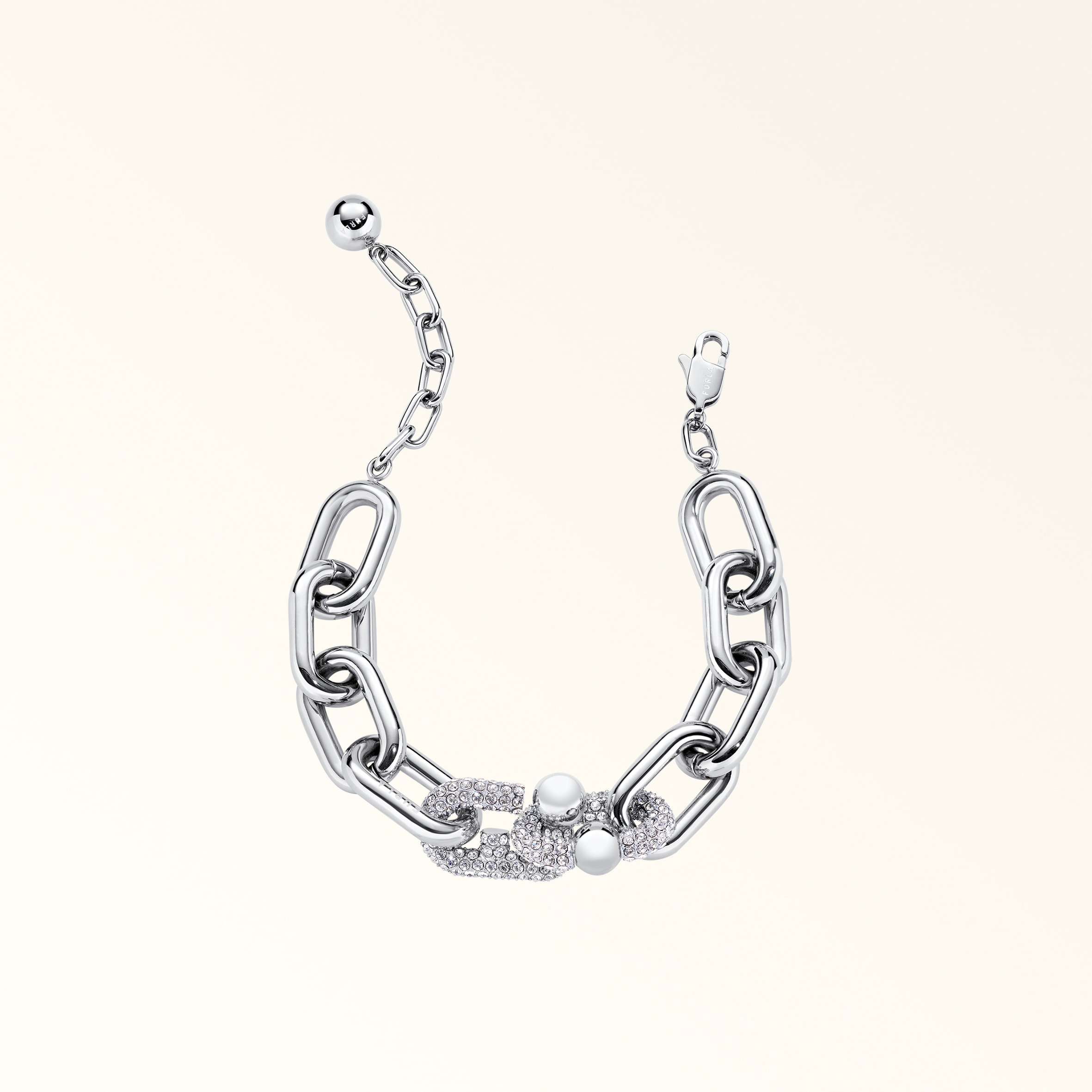 Furla Mianuvola Bracciale Color Argento Argento Metallo + Strass Donna In Metallic