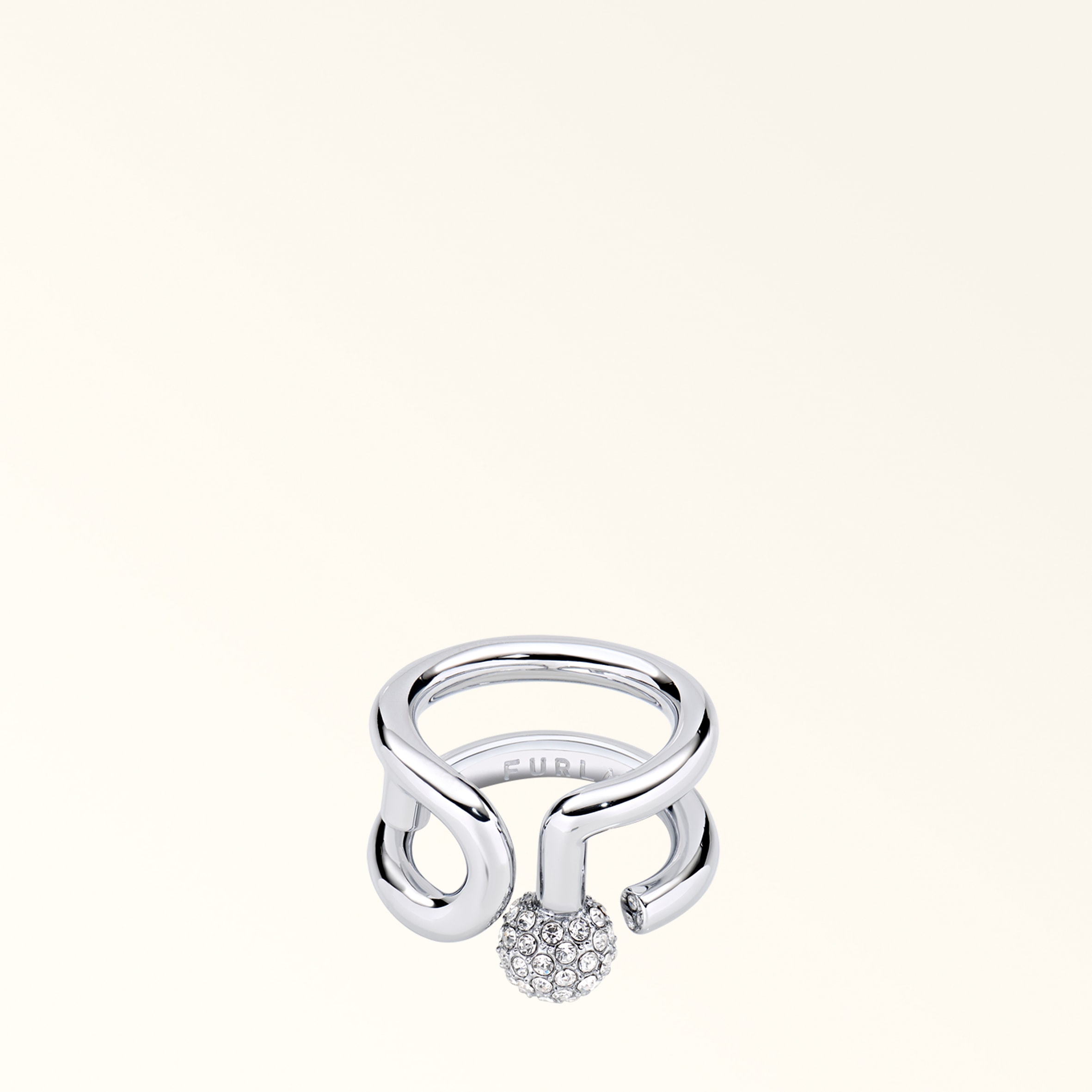 Furla Mianuvola Anello Color Argento Argento Metallo + Strass Donna In Metallic