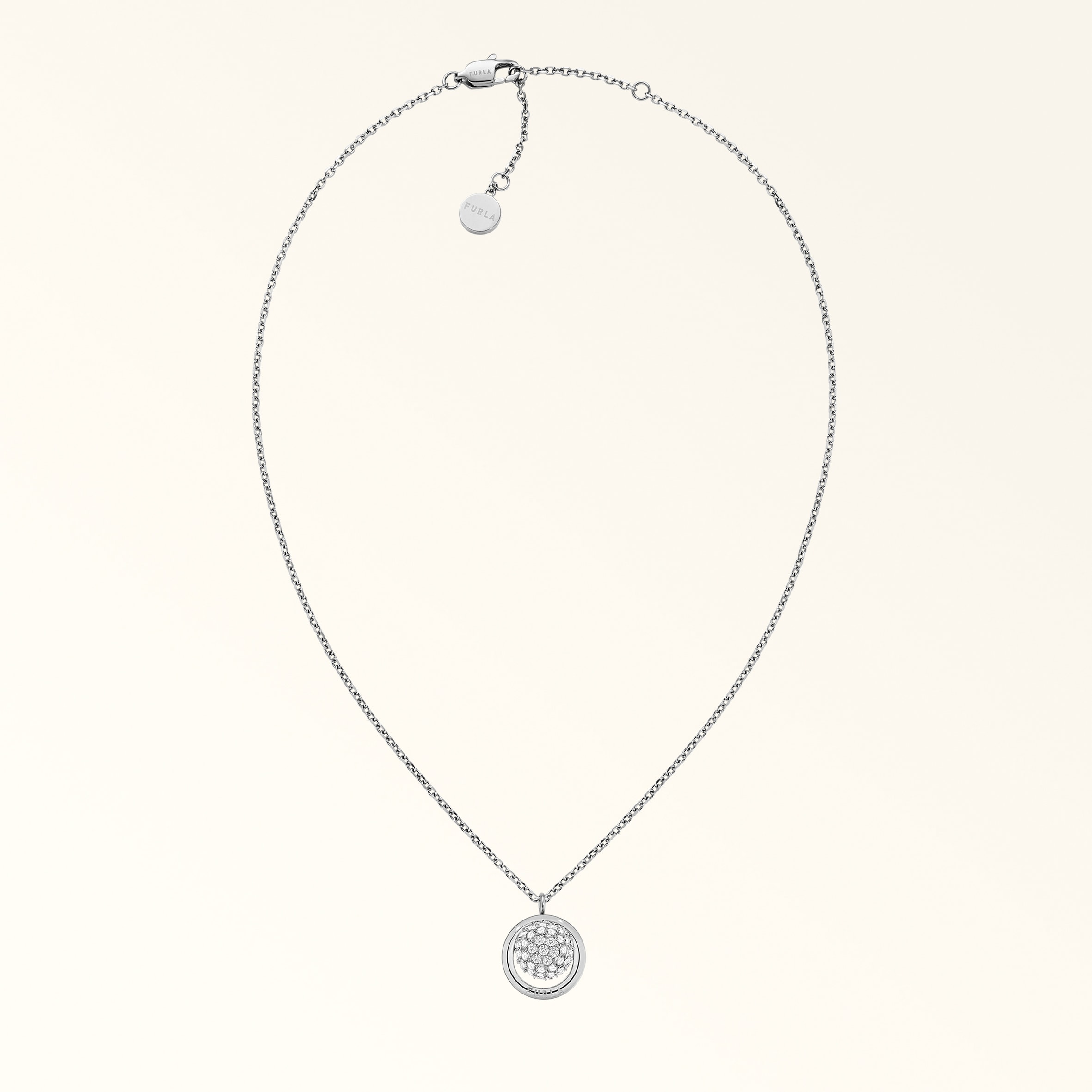 Furla Miasfera Charms Collana Color Argento Argento Metallo + Strass Donna In Metallic