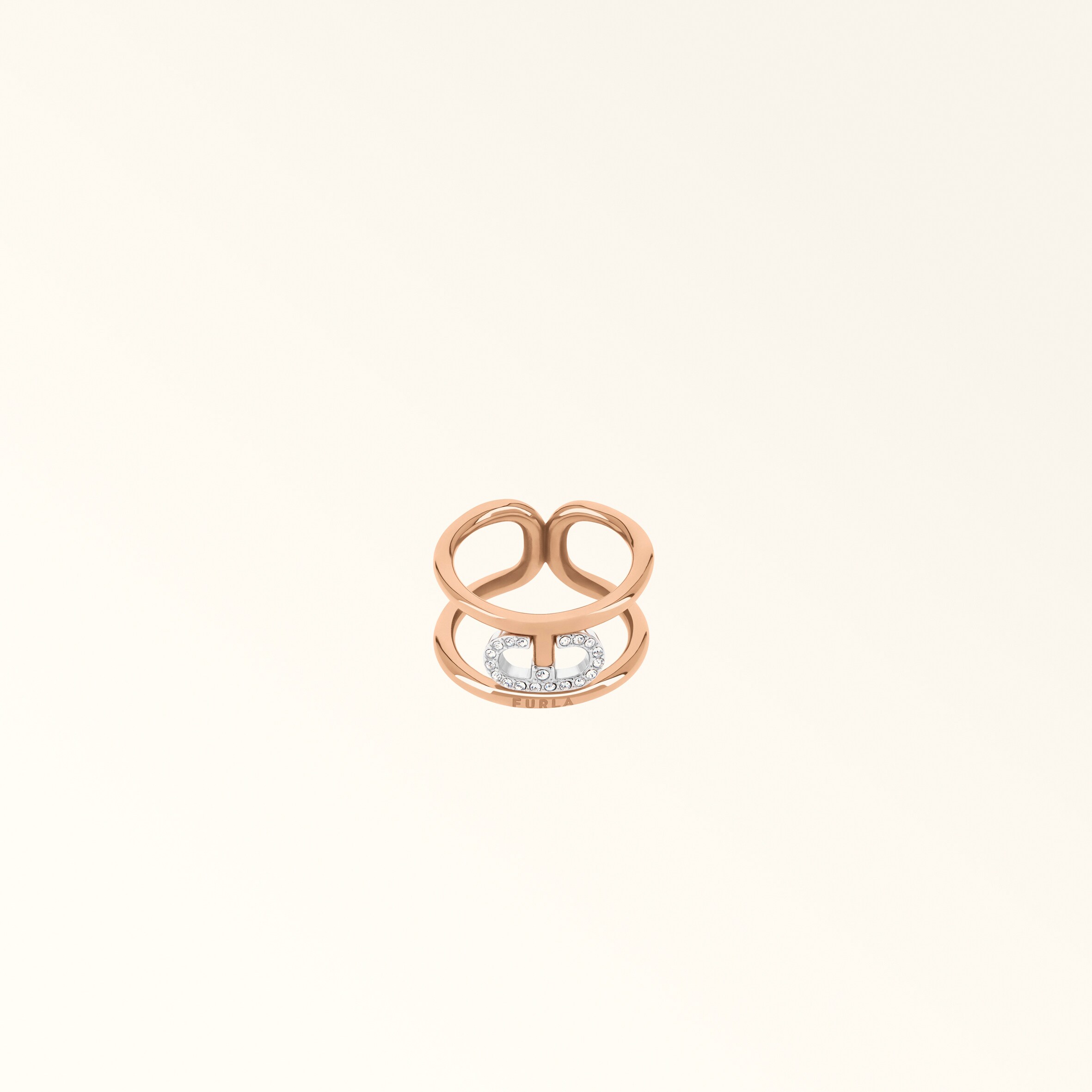 Furla Ooh Anello Color Argento Argento Metallo + Strass + Strass Donna