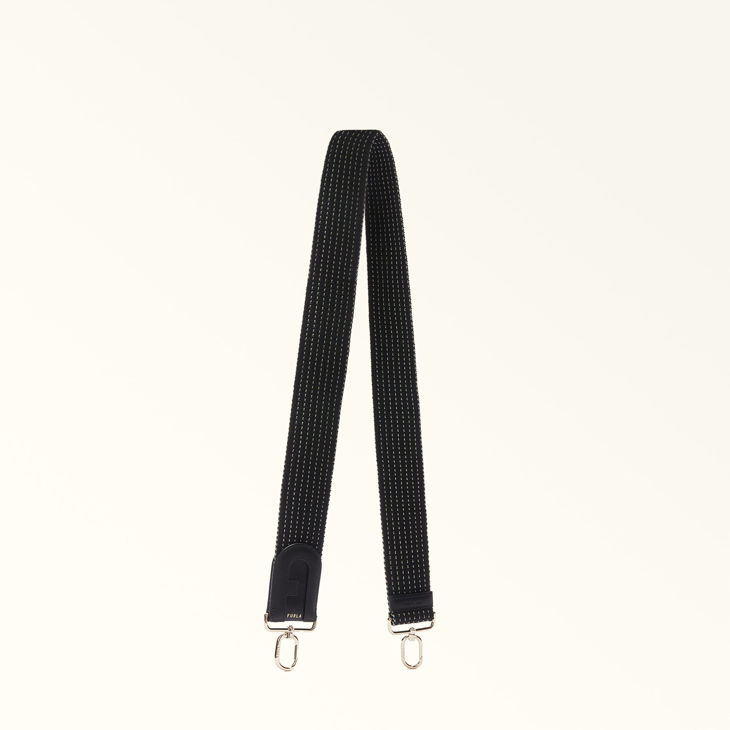 Furla Fiona Tracolla Nero Nero Tracolla Con Impunture Donna In Black